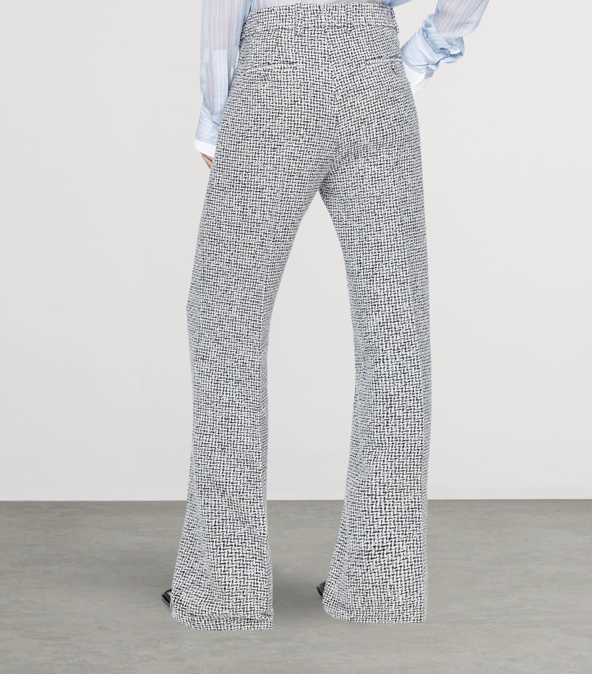 TOM FORD Womens Tweed Sequinned Chevron Trousers Yne Image 4