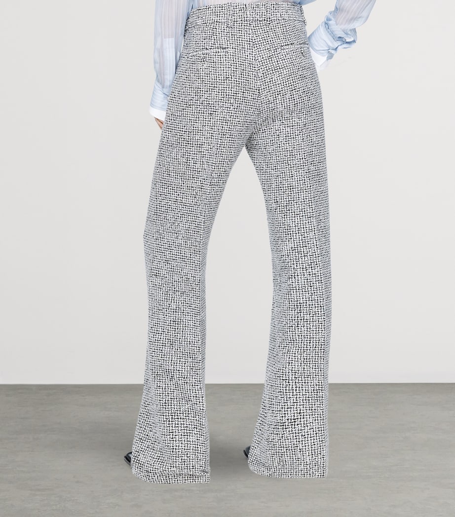 TOM FORD Womens Tweed Sequinned Chevron Trousers Yne Image 4