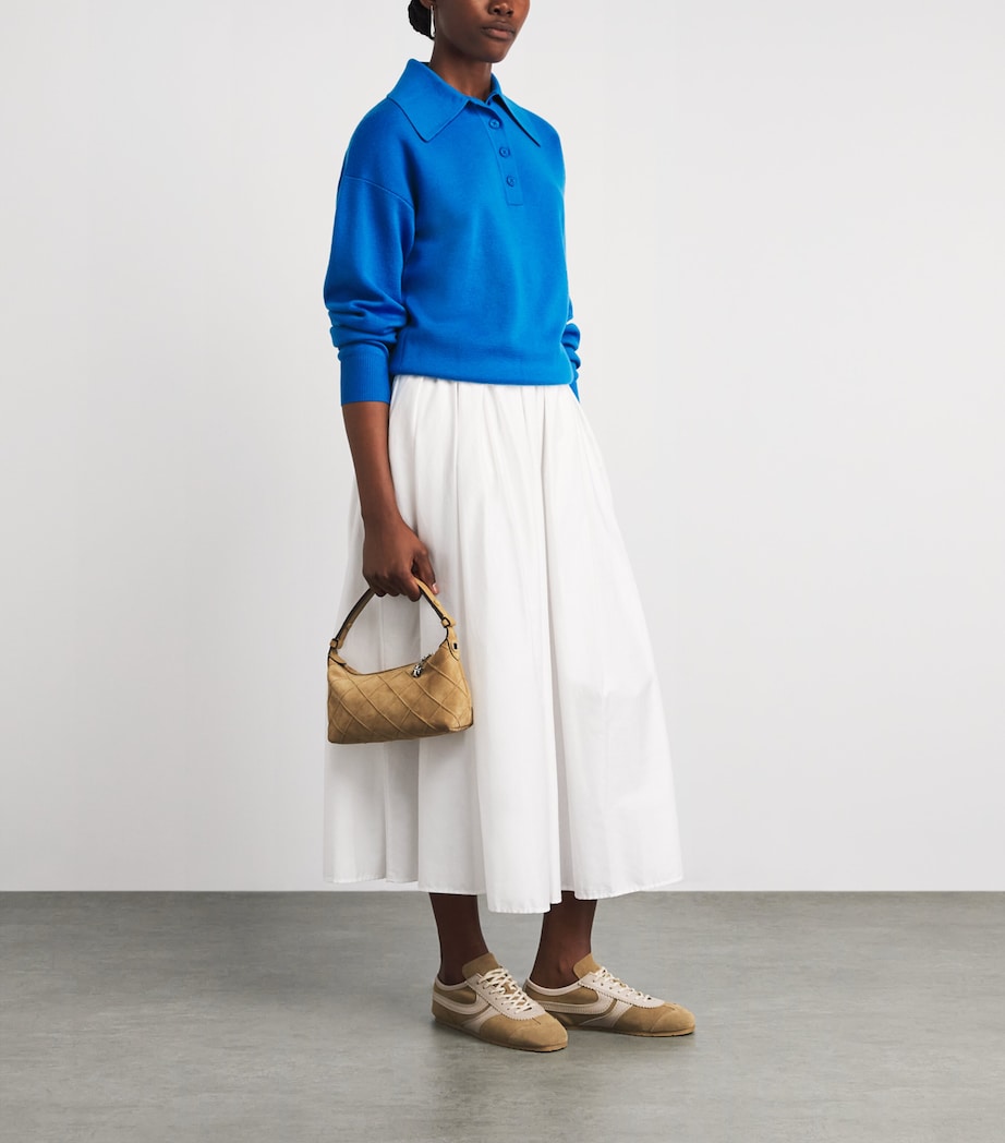 Tory Burch Mini Suede Fleming Top Handle Bag Stone Image 2