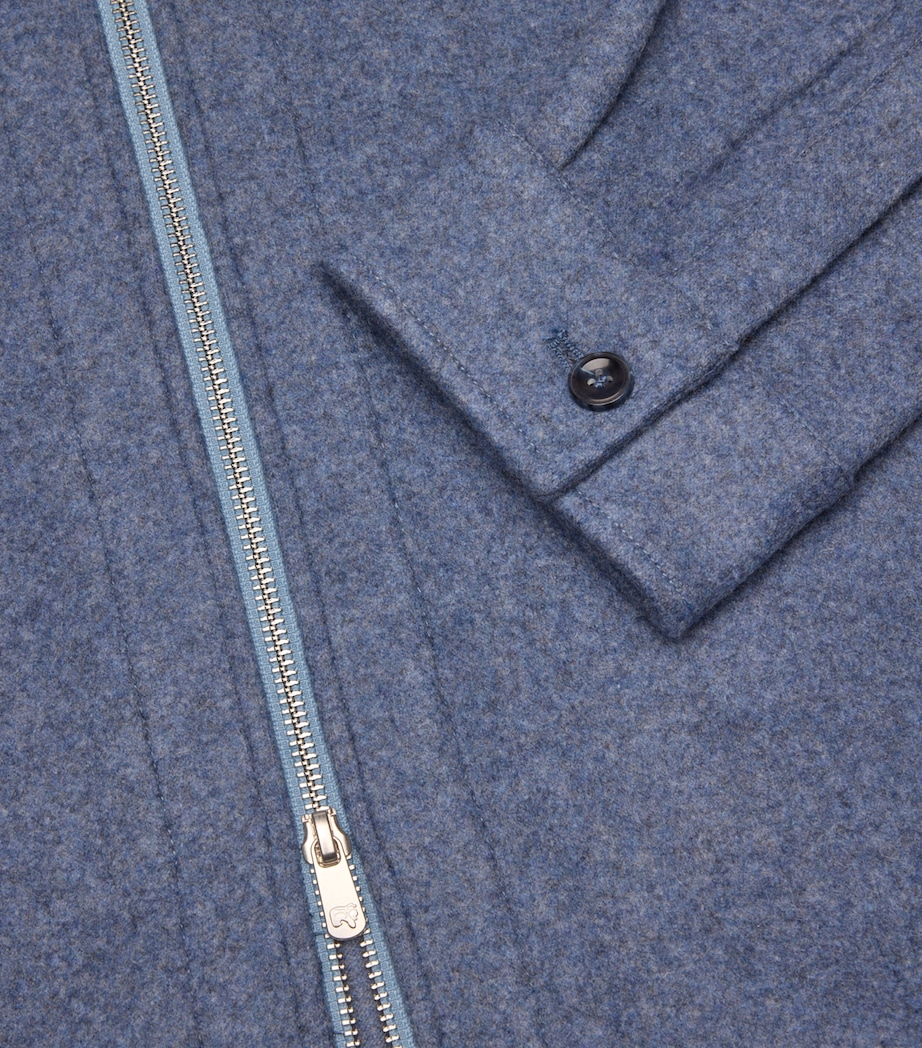 Cashmere 2-Way Zip Jacket 11 - LIGHT BLU Image 5