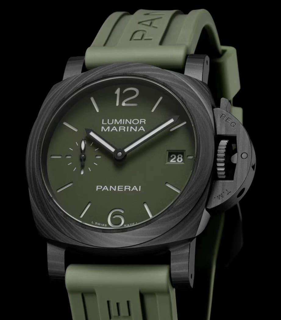 Panerai Stainless Steel Luminor Marina Watch 40mm Green Image 4