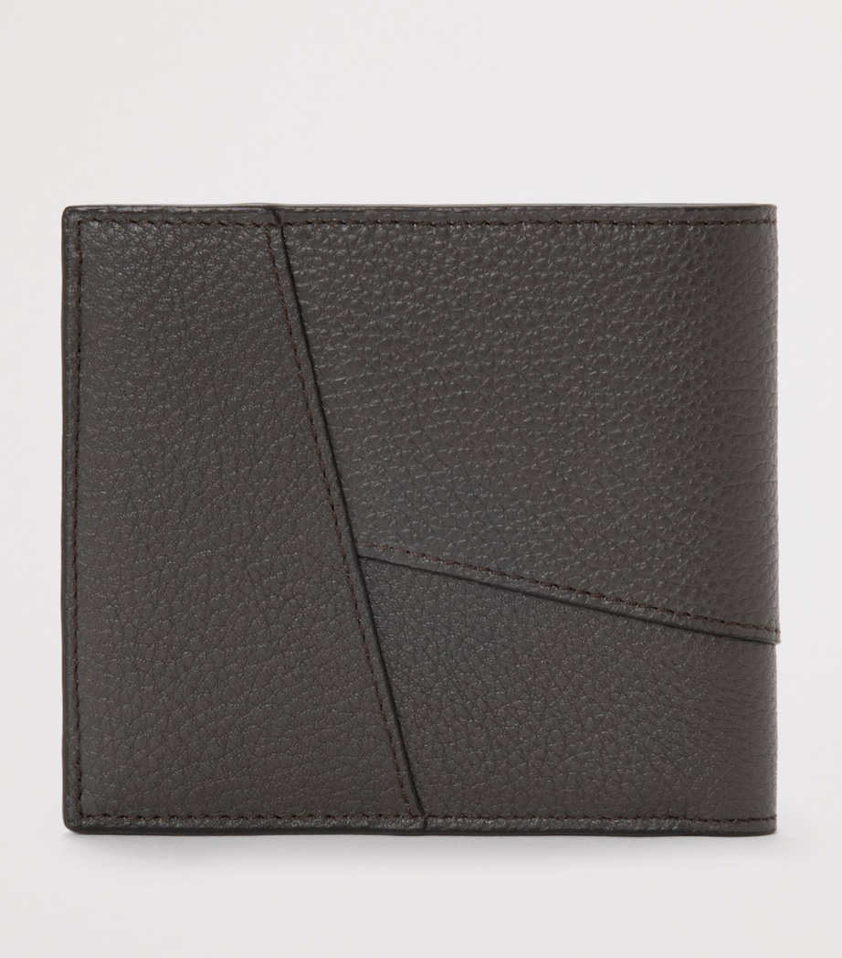 Leather Puzzle Bifold Wallet DARK GREY Image 2
