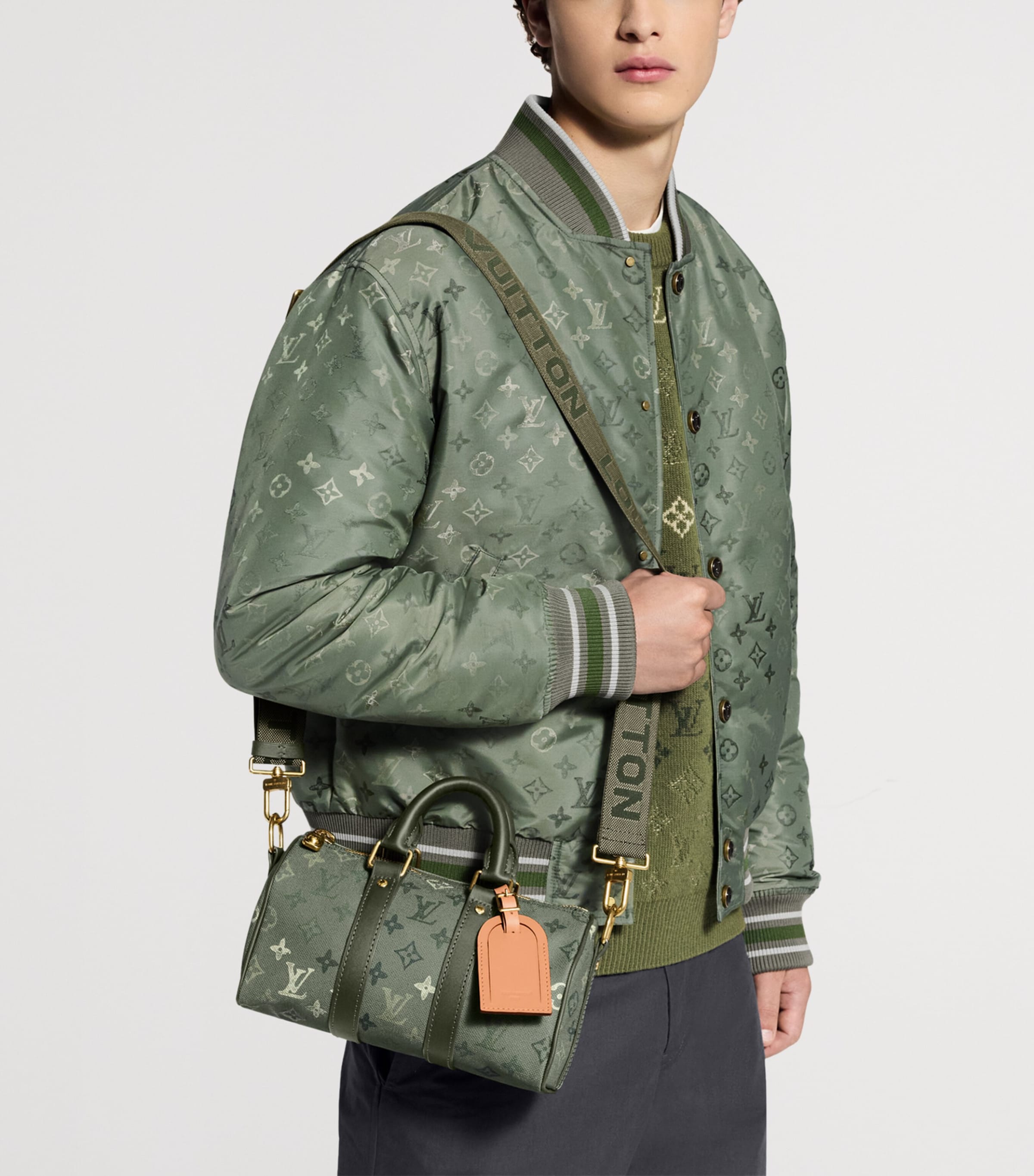 Canvas Keepall Bandoulière 25 Cross-Body Bag KHAKI GREEN Image 2