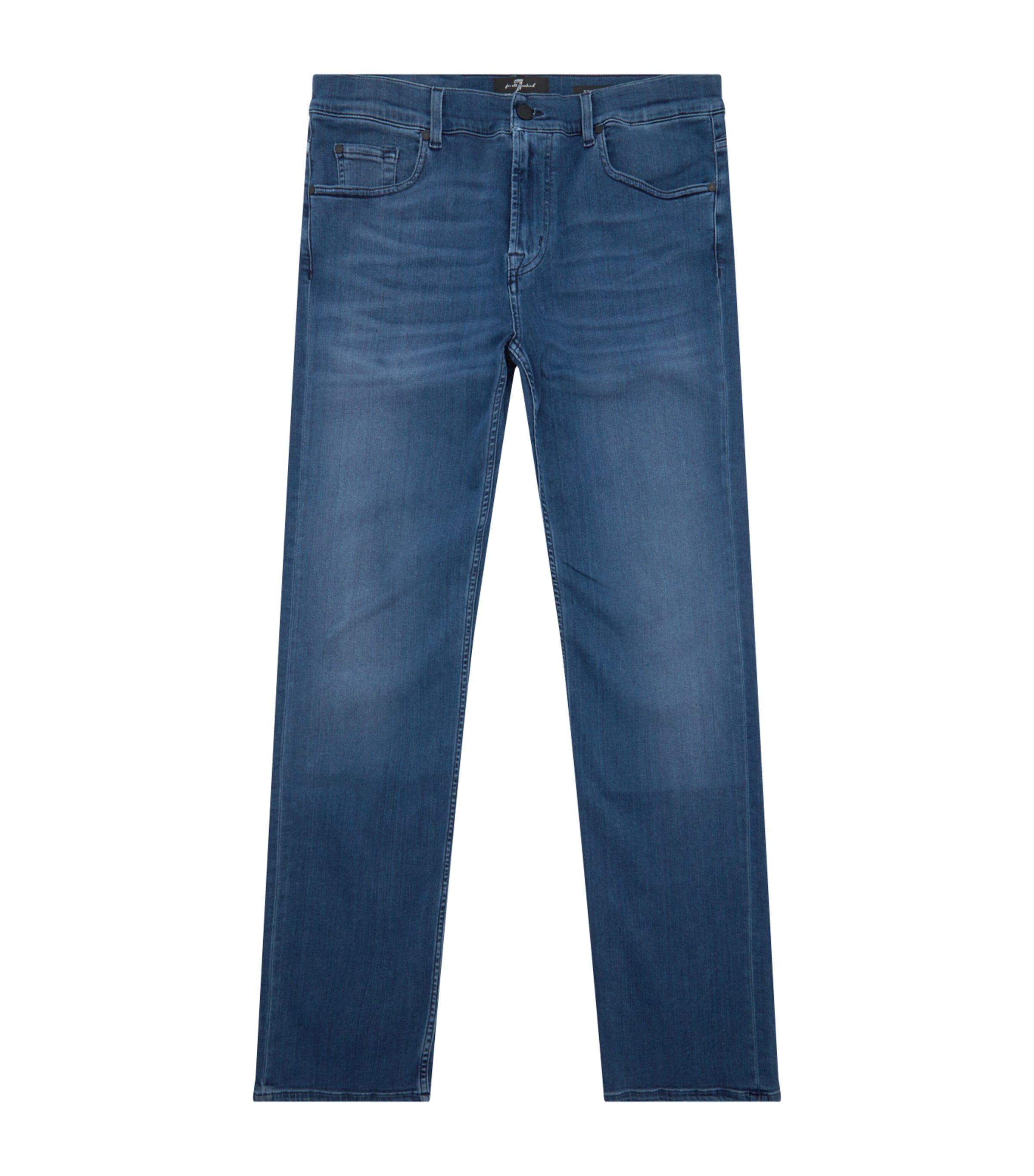 7 For All Mankind Straight Luxe Performance Jeans In Blue