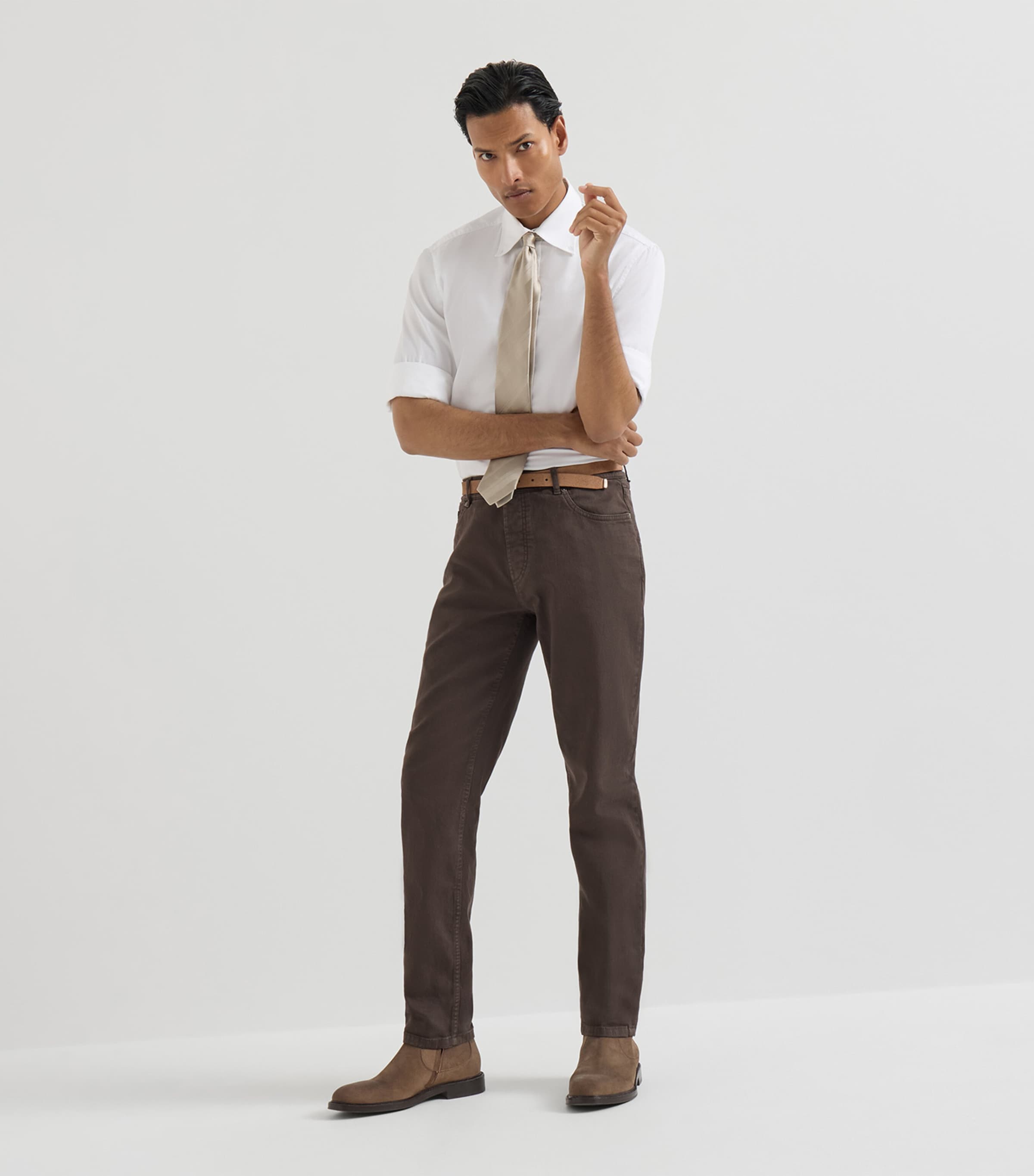 Brunello Cucinelli Mens Comfort Denim Five-Pocket Trousers Image 4