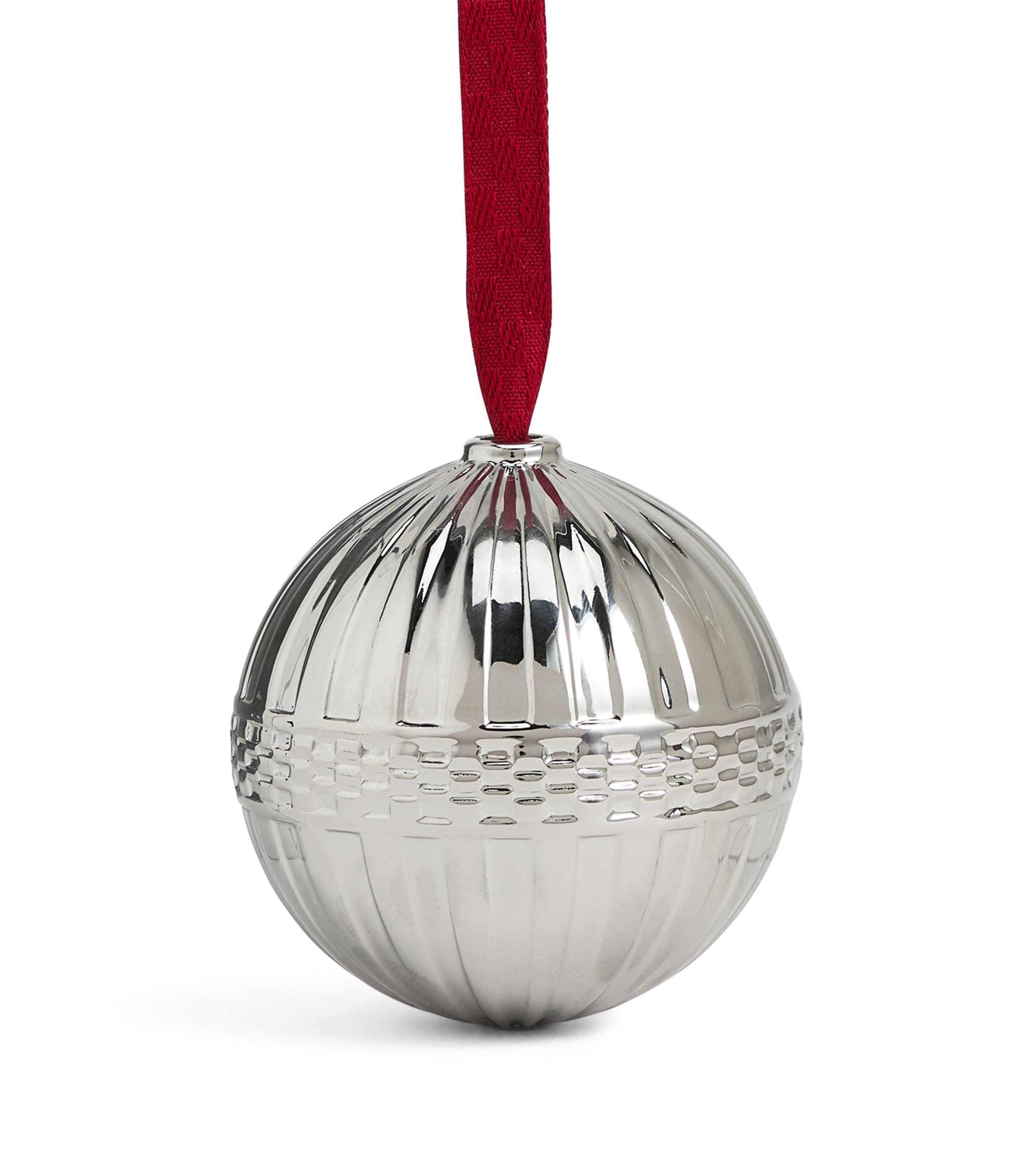 Festive Fluted Bauble SILVER Image 5