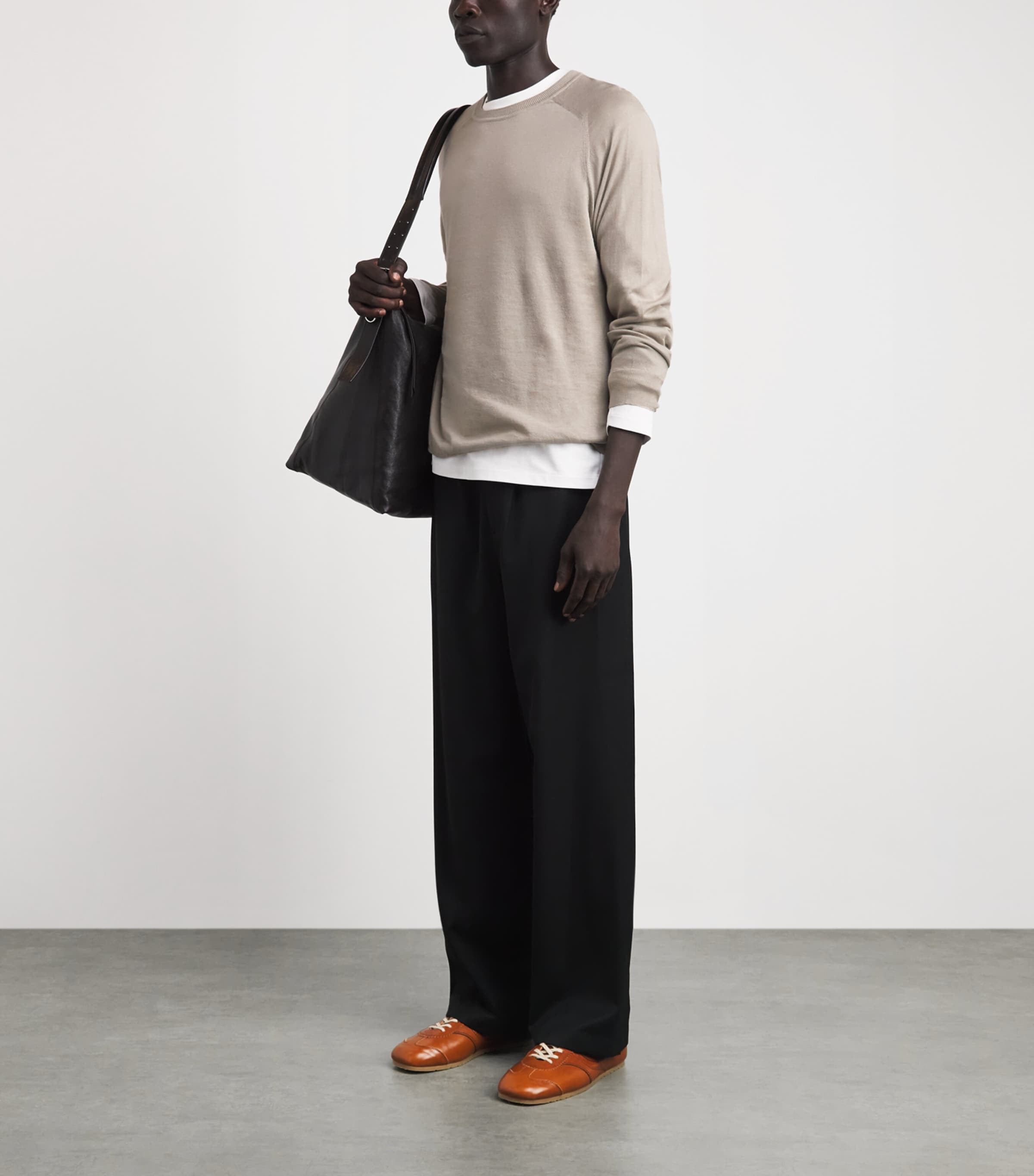 Sunspel Mens Sea Island Cotton-Cashmere Sweater Image 2