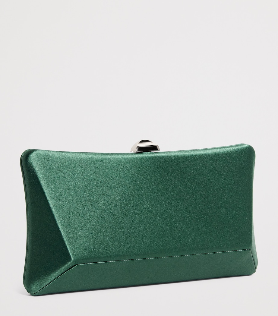 Satin Lally Clutch Bag 0455 GREEN SATIN Image 3