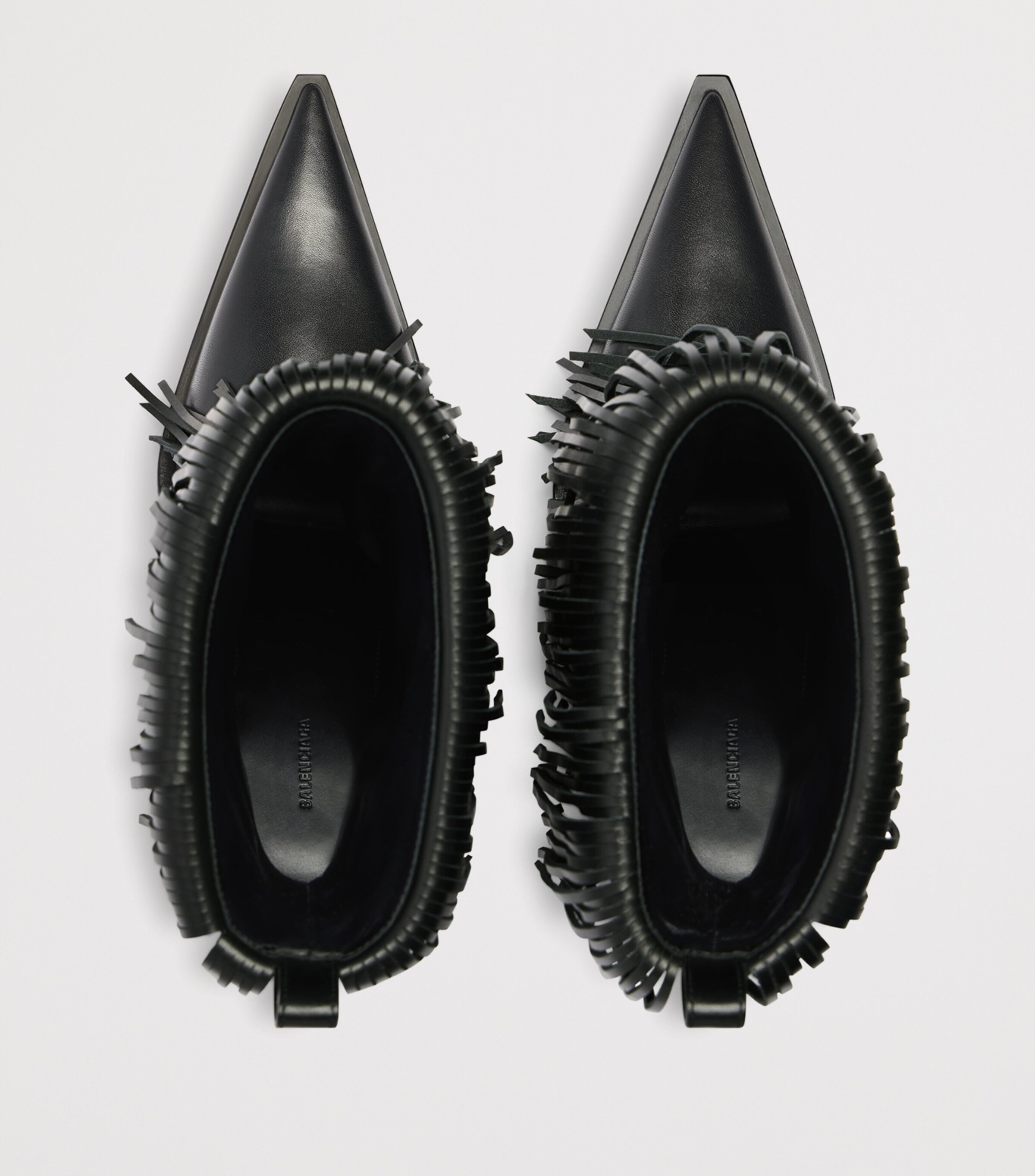 Balenciaga Calfskin Avenue Fringed Heeled Boots 90 Image 6