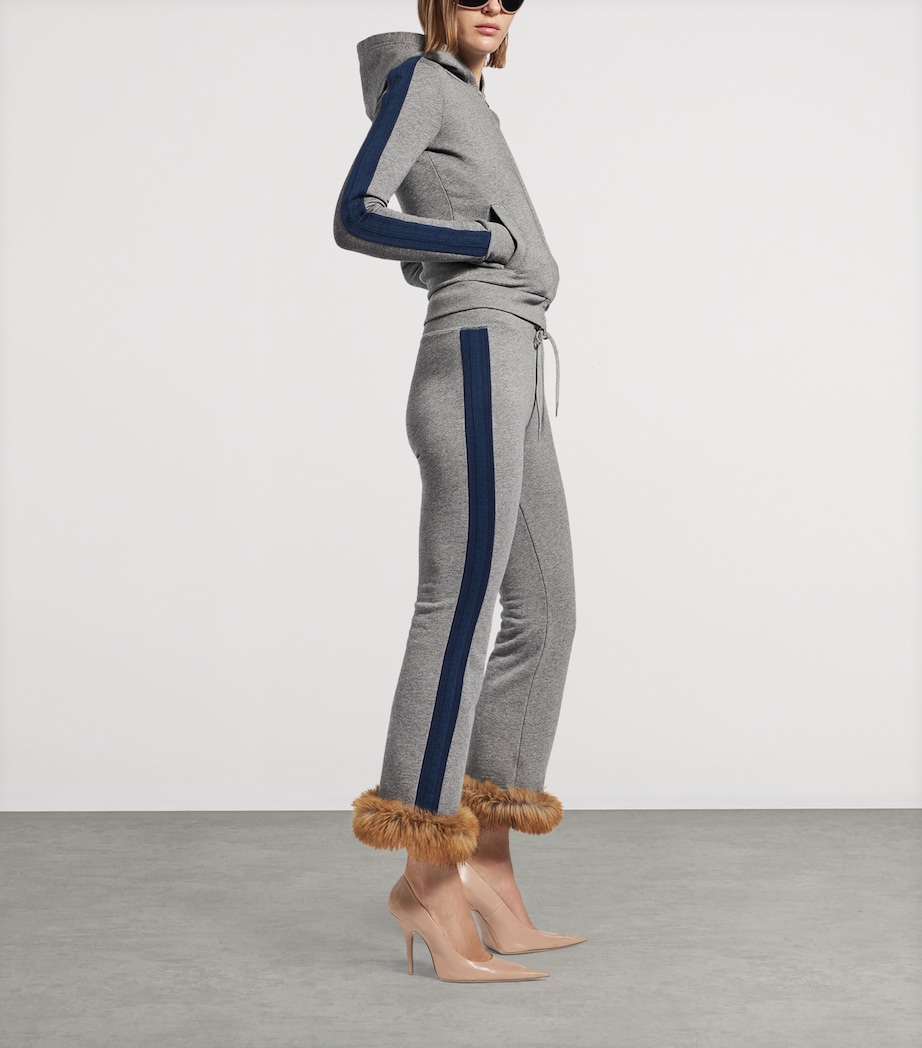 Faux Fur Trim Lion Capri Sweatpants 3441 Image 4