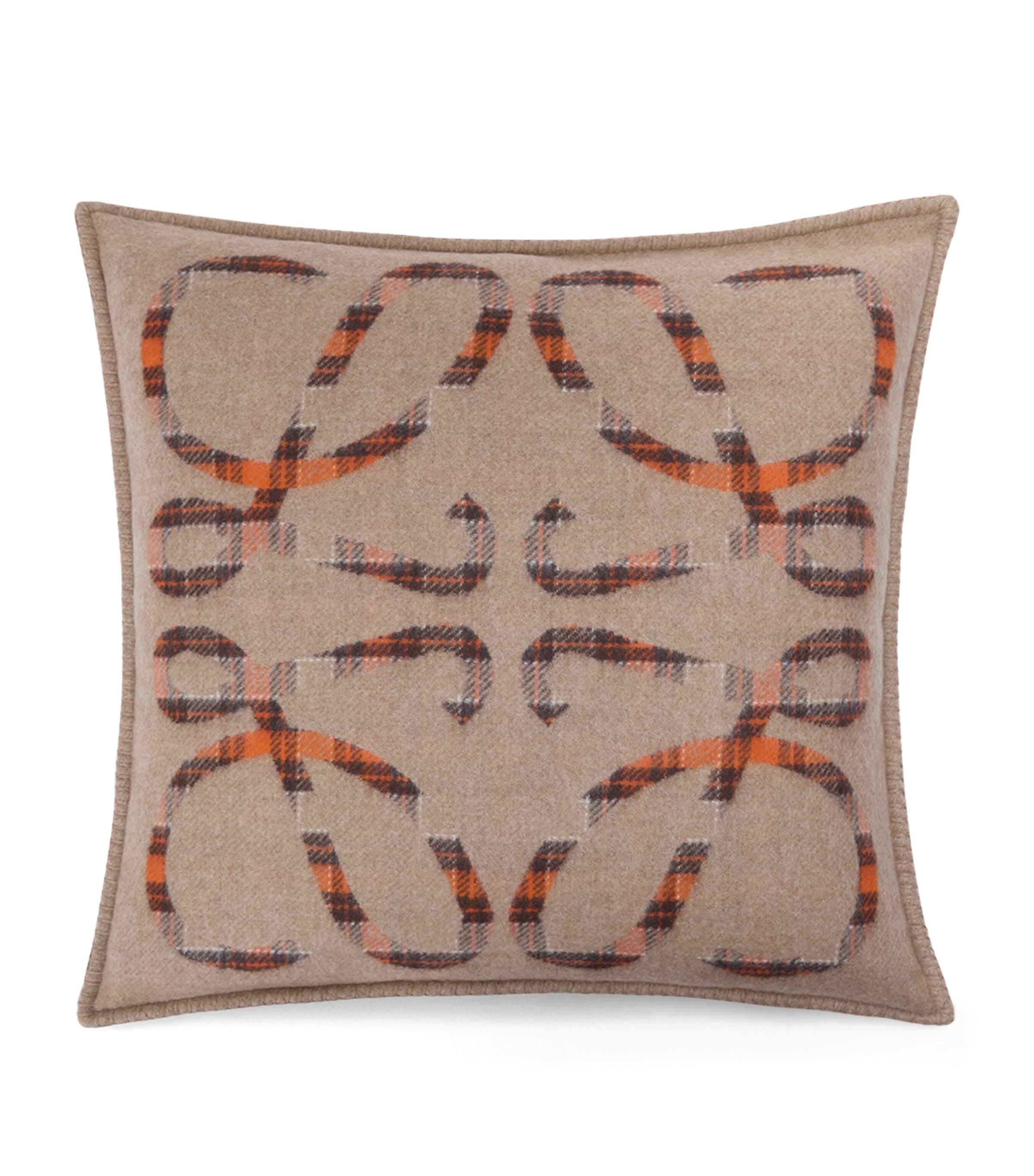 Anagram Cushion (51cm x 51cm) BEIGE ORANGE Image 1