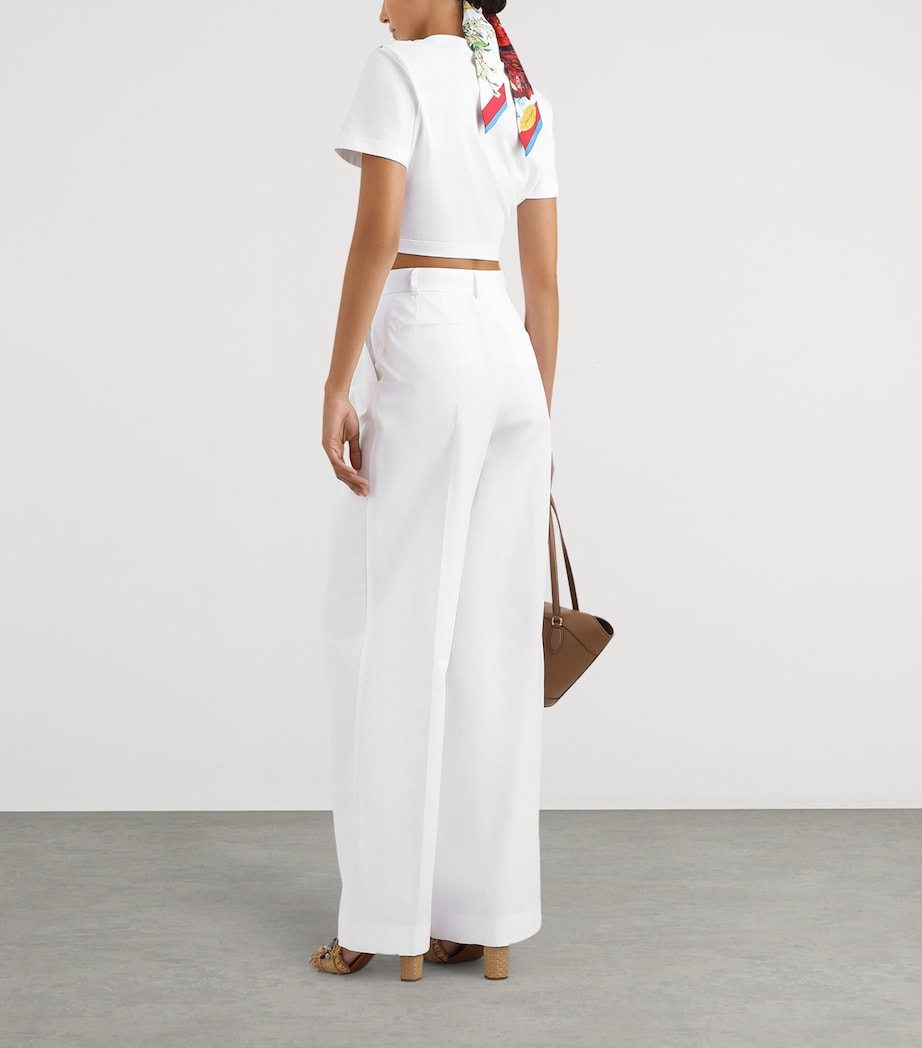 Cropped Printed T-Shirt W0800-OPTICAL WHITE Image 3