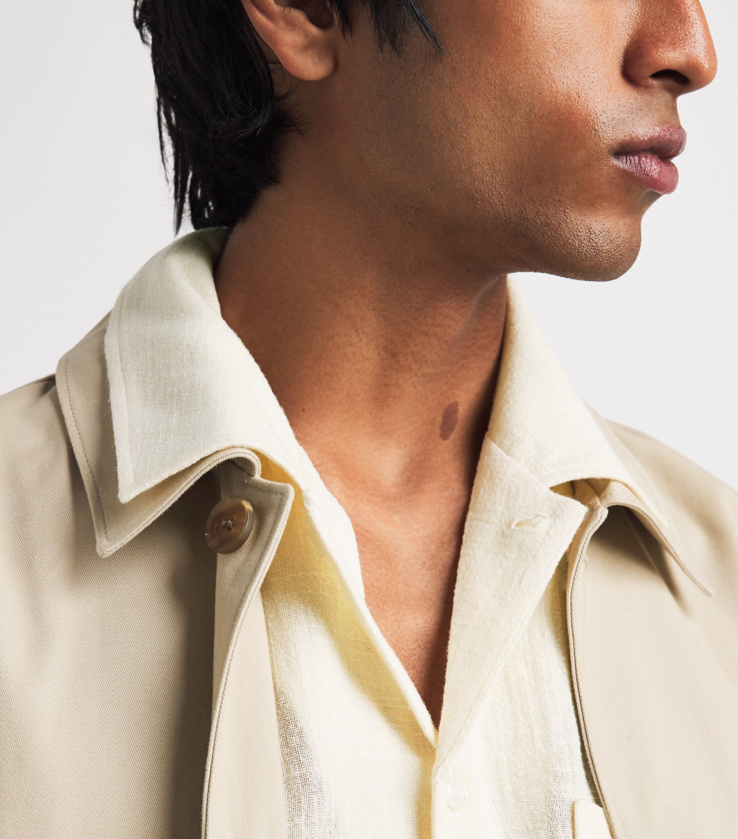 Séfr Mens Cotton Everyday Shirt Off White Image 3