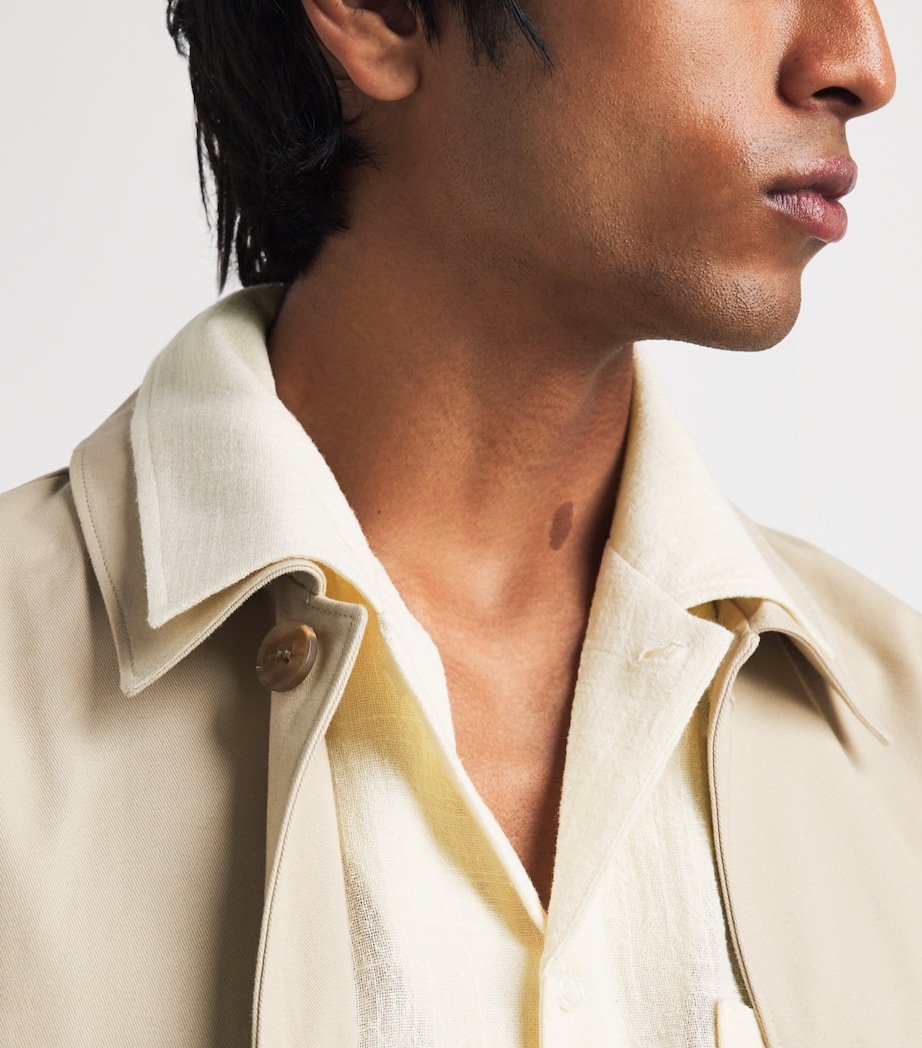 Séfr Mens Cotton Everyday Shirt Off White Image 3