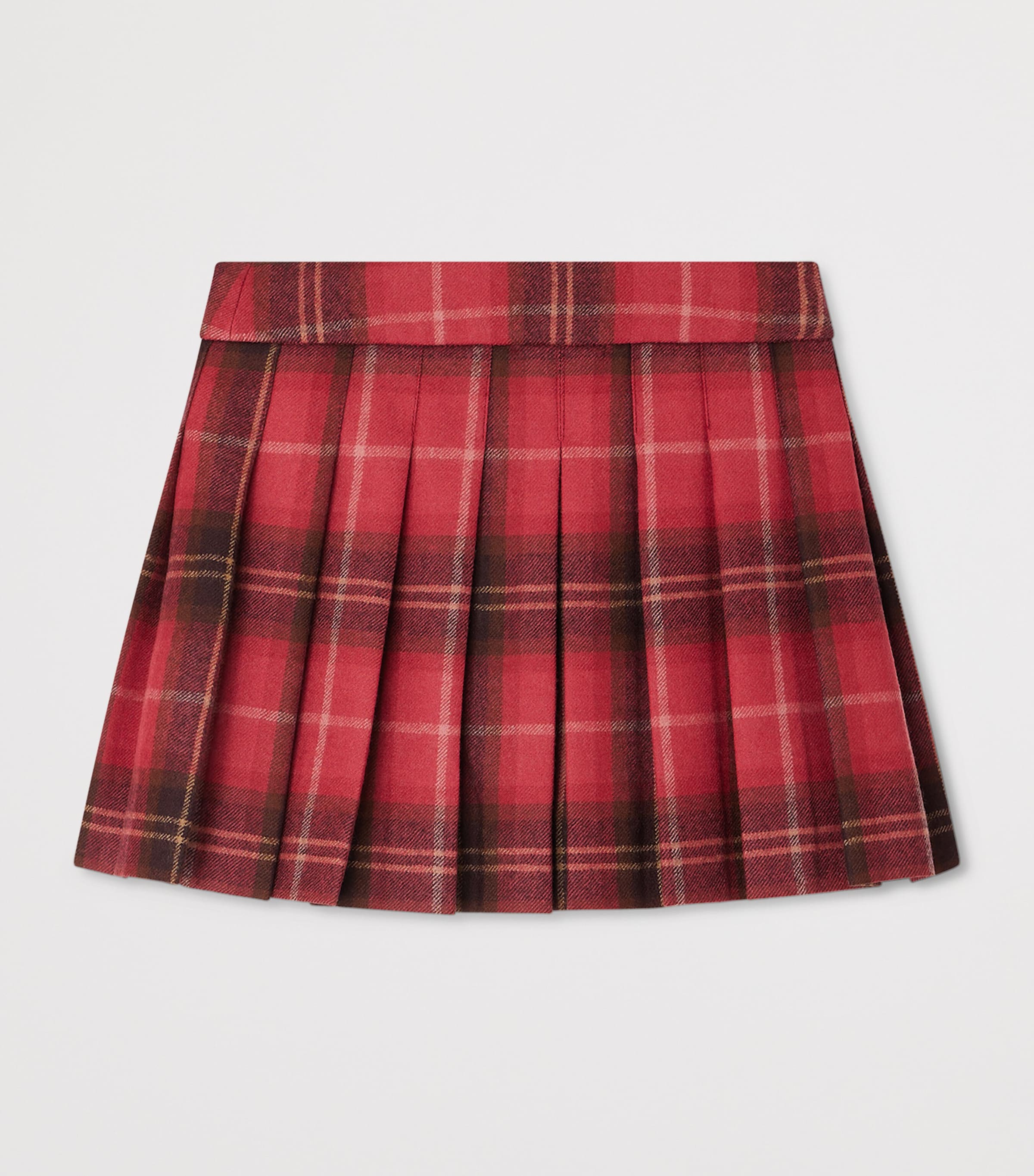 Wool Tartan Skirt (4-8 Years) CA BORDEAUX Image 2
