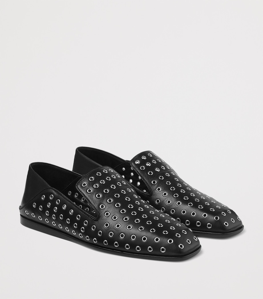 Eliot Nappa Eyelet Ballet Flats BLACK/SILVER Image 2