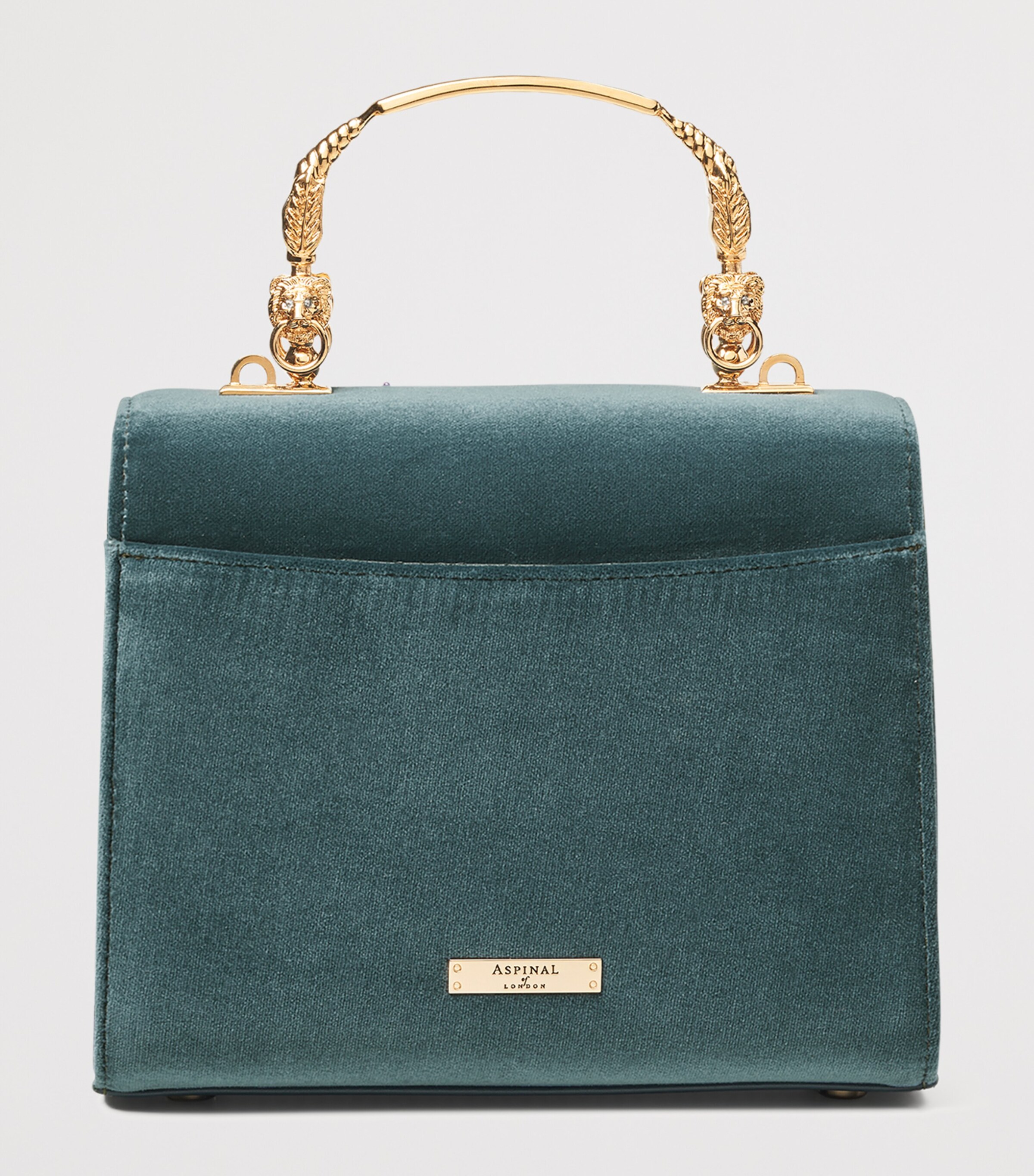 Midi Velvet Floral Embroidered Mayfair Bag PEACOCK Image 3