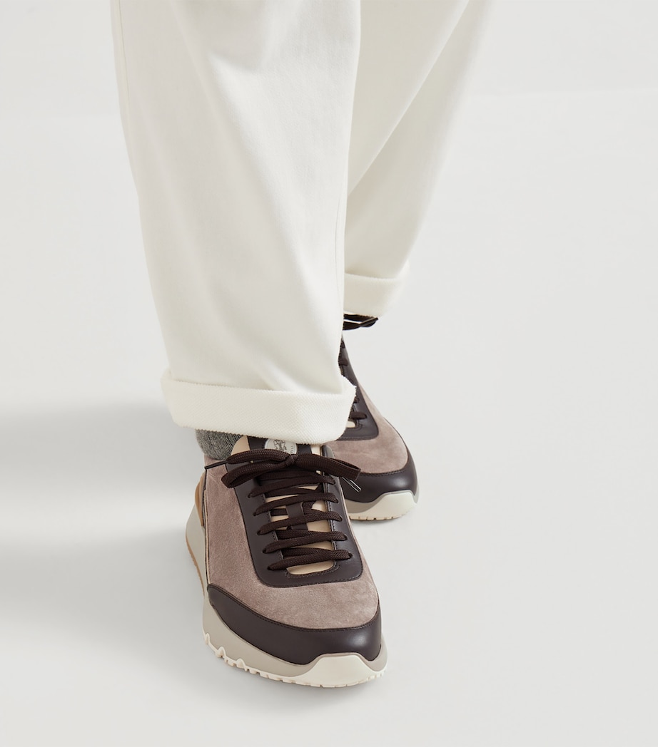 Suede-Calfskin Runner Sneaker CEA44 Image 5