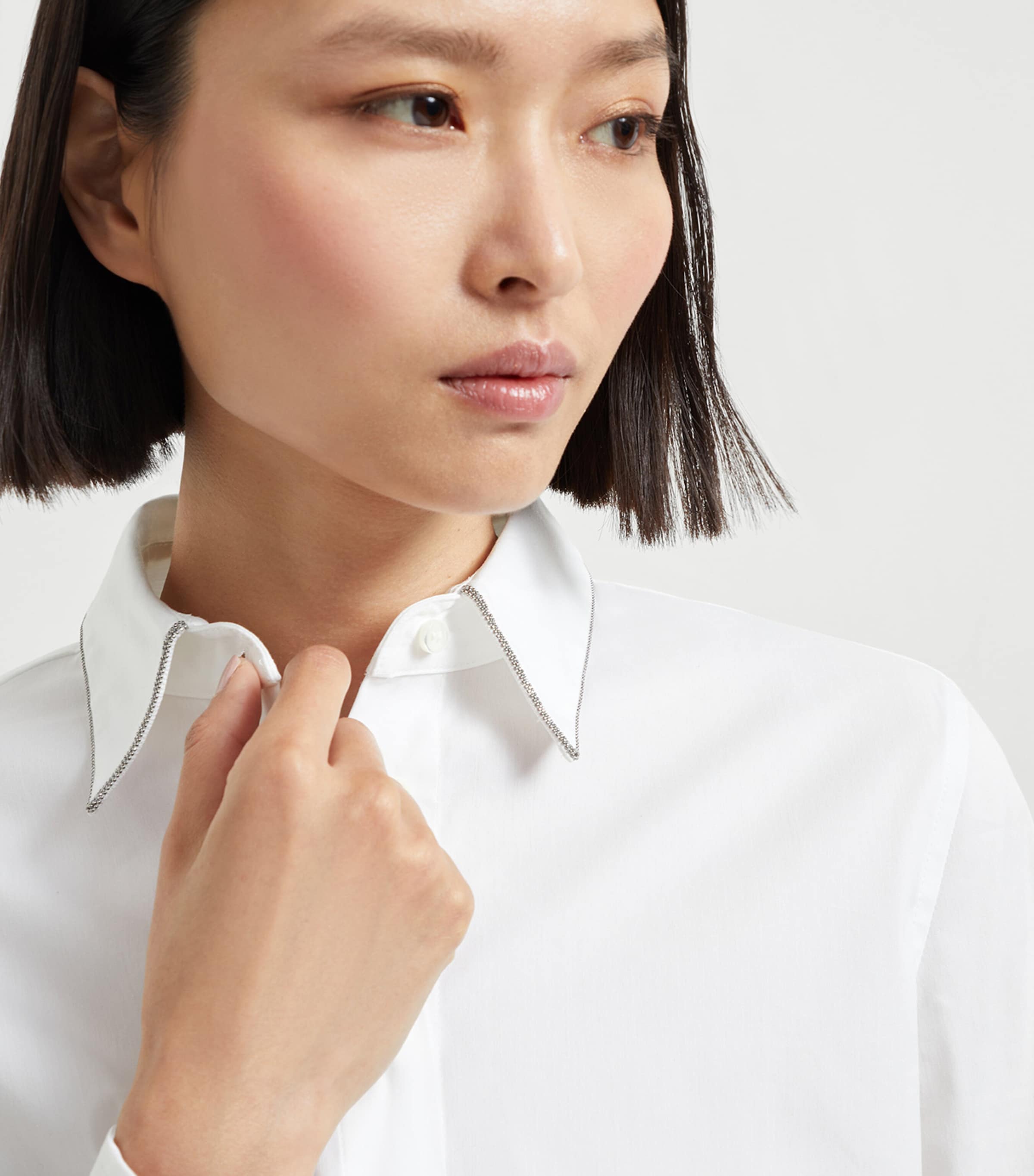 Stretch-Cotton Poplin Monili Shirt C159 Image 6