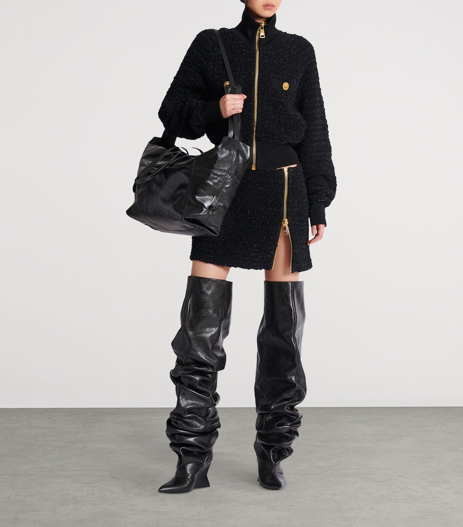 Tweed Bomber Jacket 0PA NOIR Image 5