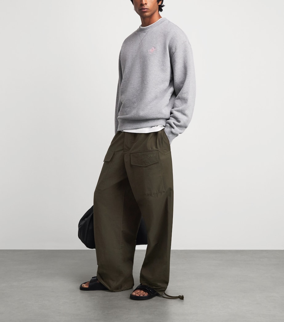JW Anderson Mens Parachute Cargo Trousers Military Green Image 2