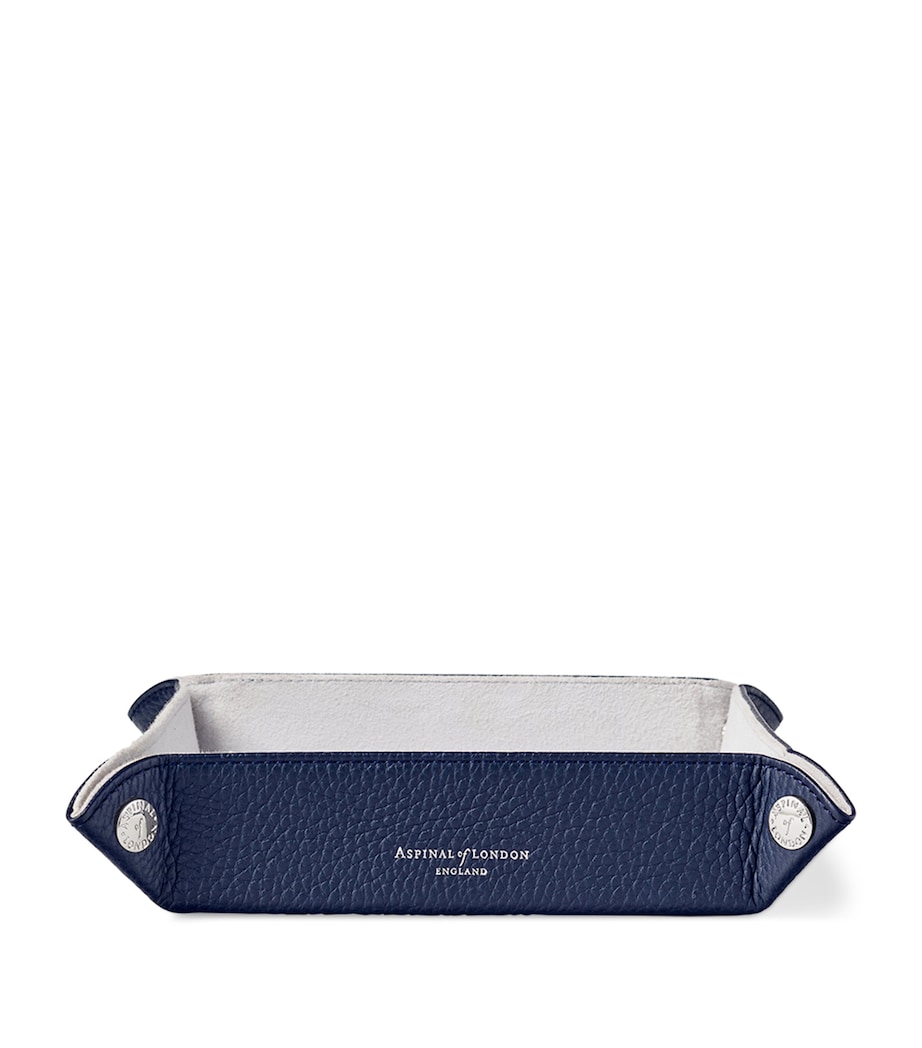 Medium Leather Tidy Tray (20cm x 20cm) NAVY Image 2