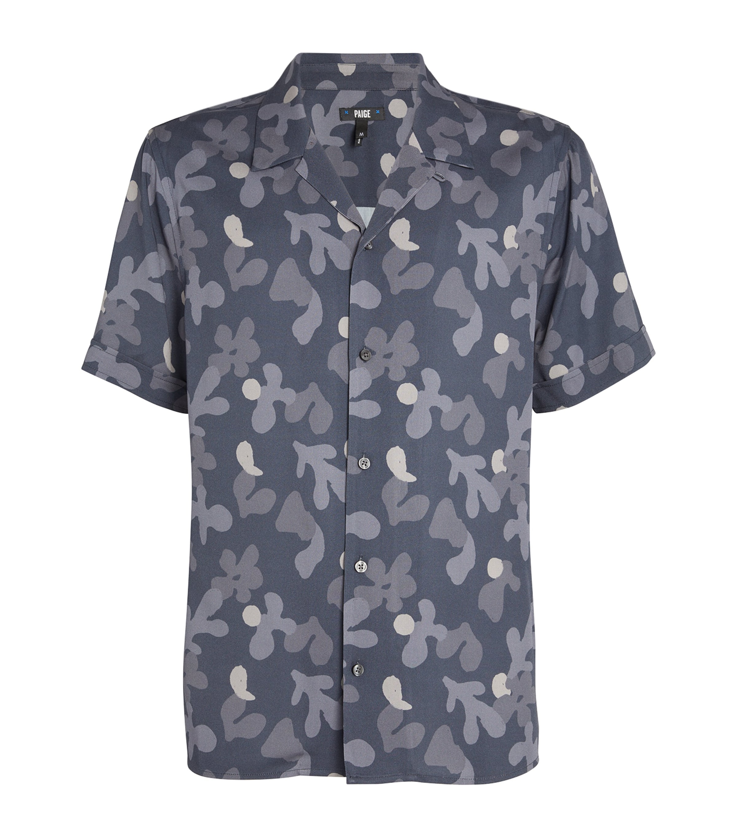 Shop Paige Floral Landon Shirt In Navy