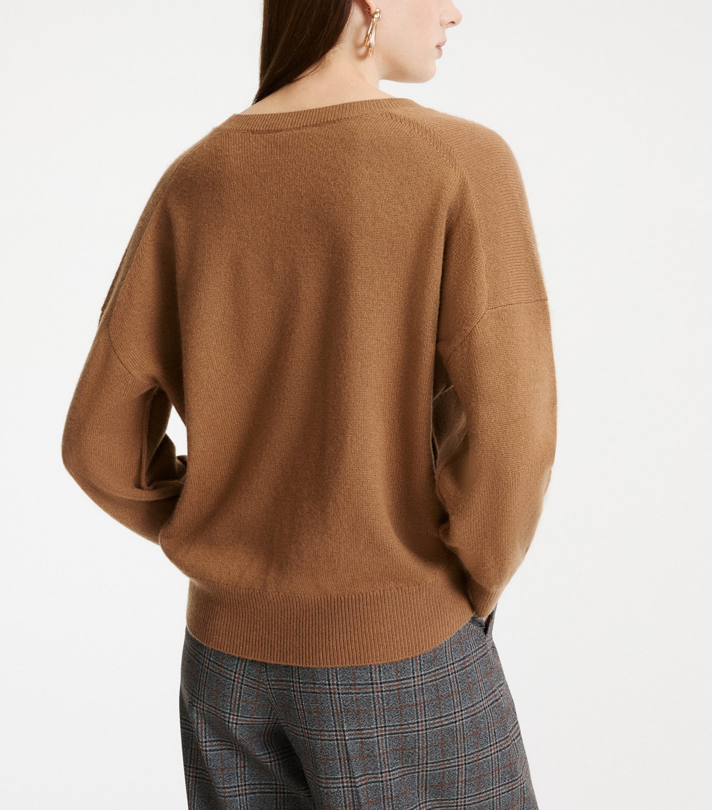 Marella Womens Wool-Cashmere Sweater Camel Image 3