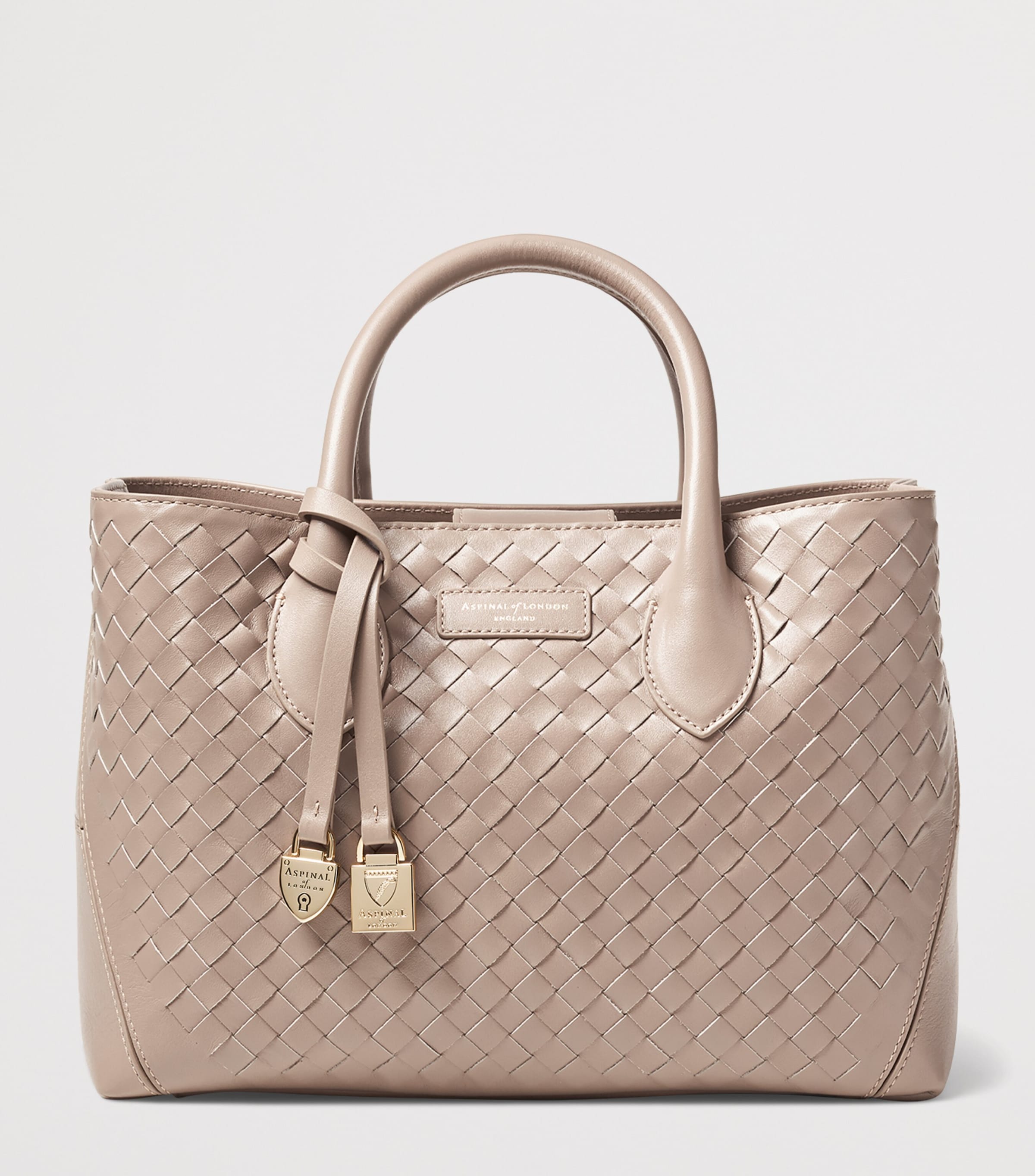 Aspinal Of London Midi Leather London Tote Bag Moleskin Image 2