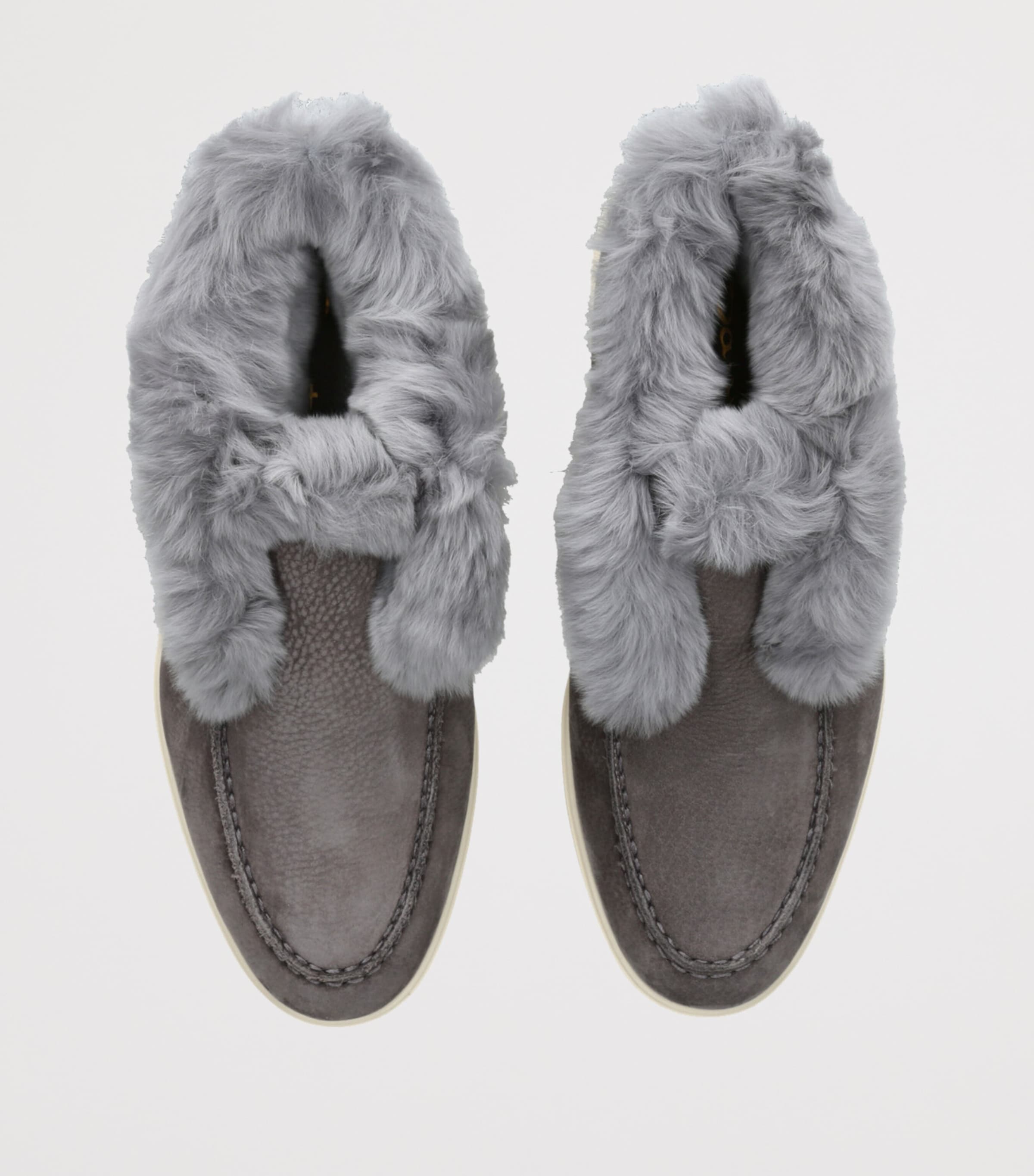Suede-Fur Hadeel Ankle Boots GREY Image 4