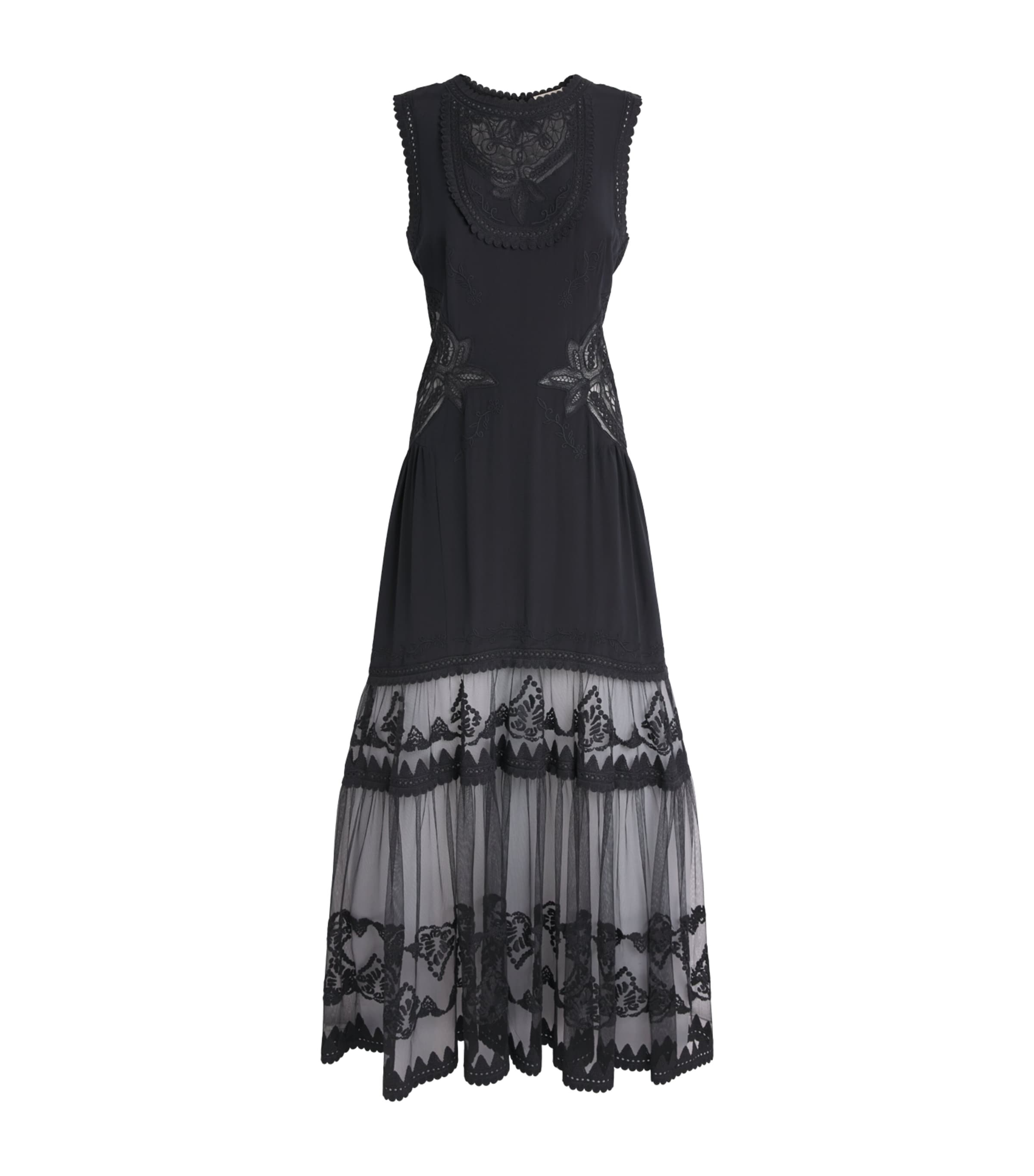 Ulla Johnson Womens Silk Florence Maxi Dress Noir Image 1