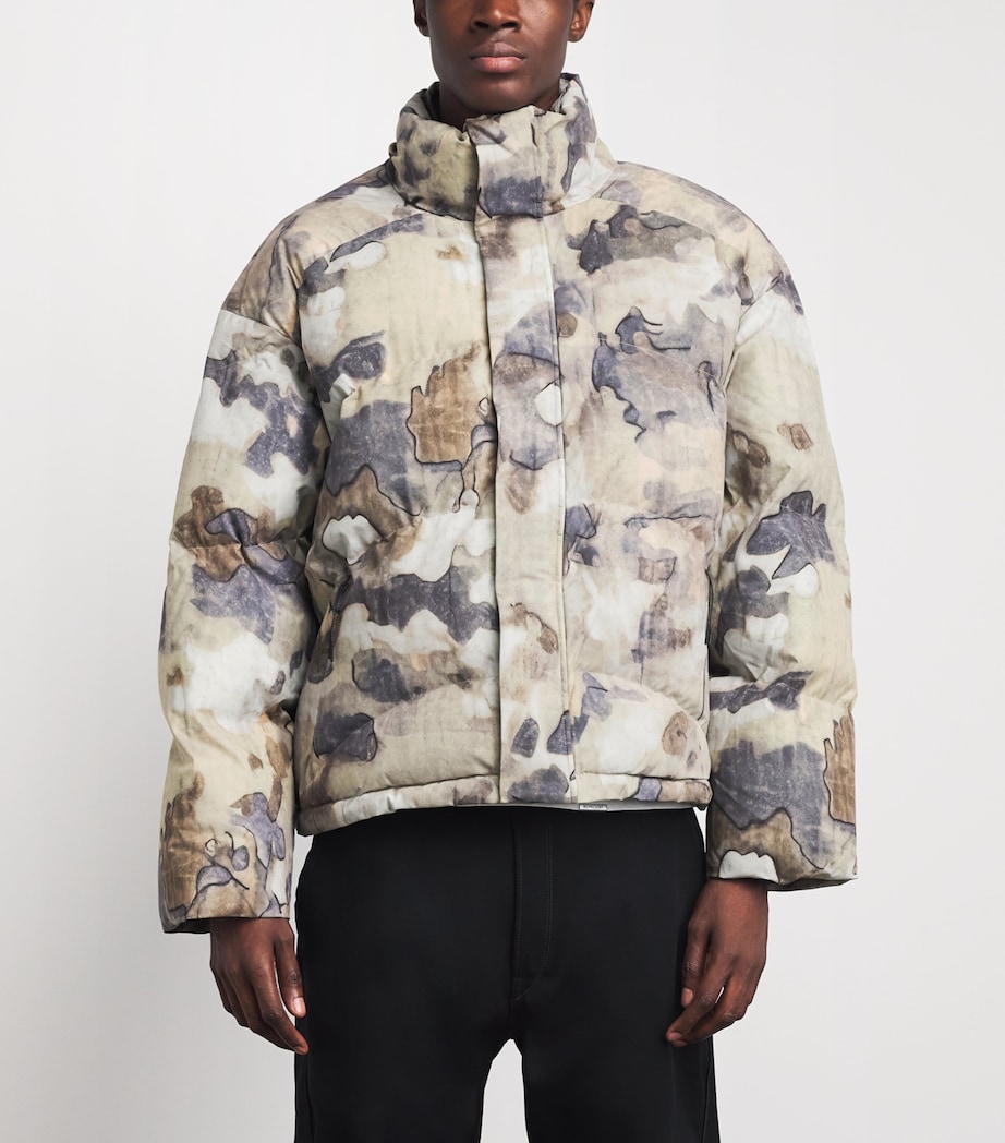 Represent Mens Down Camo Riot Puffer Jacket Riot Camo Image 4