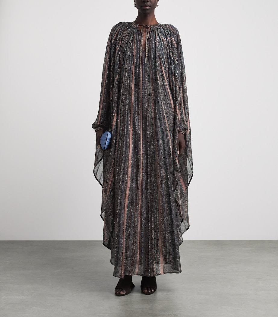 Missoni Womens Sequin-Embellished Stripe Maxi Dress Drk Brown Tone Image 2