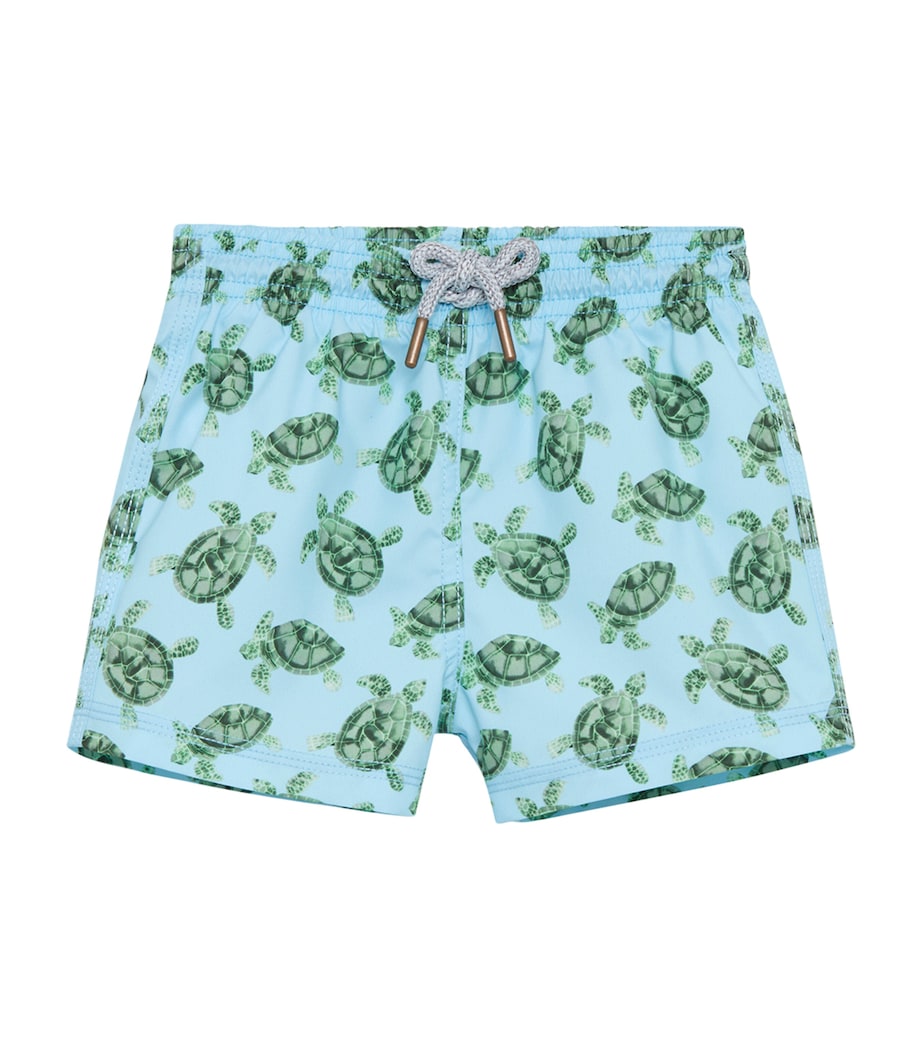 Trotters Daddy & Me Turtle Swim Shorts (3-24 Months) Blue/turtle Image 1