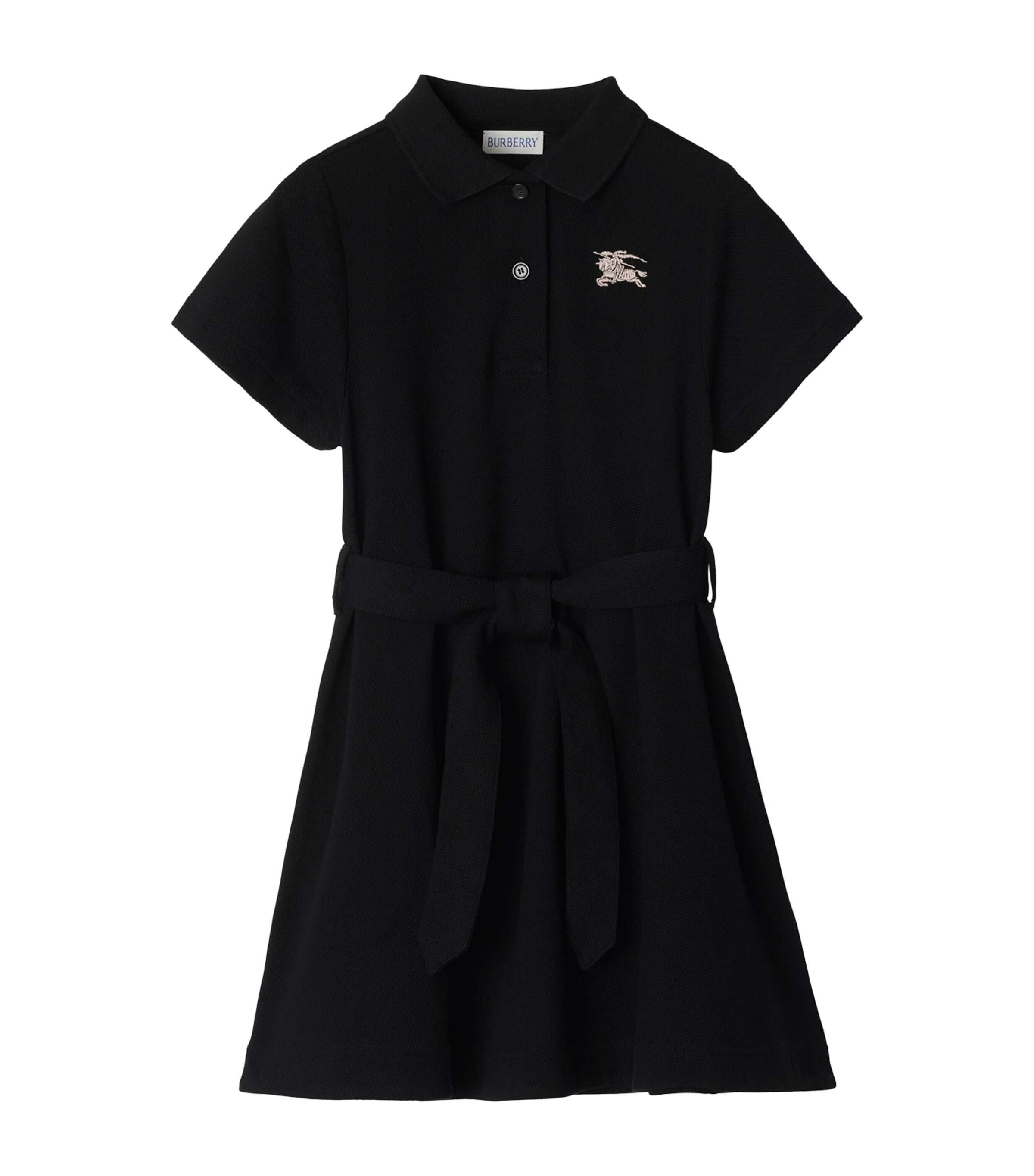 Cotton EKD Polo Dress (3-12 Years) BLACK Image 1