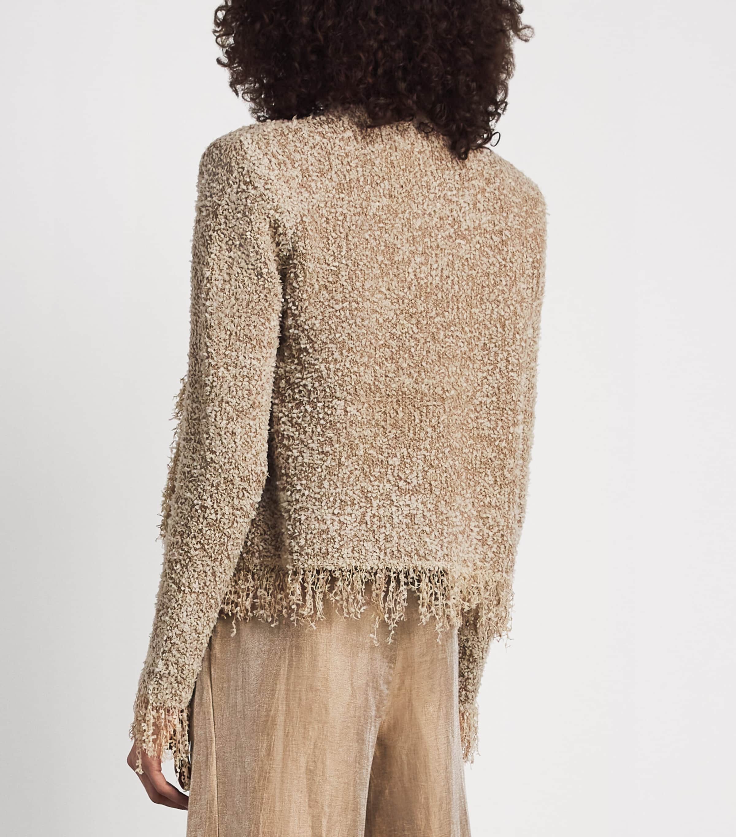 L'Agence Womens Tweed Mireille Jacket Natu Natural Image 5