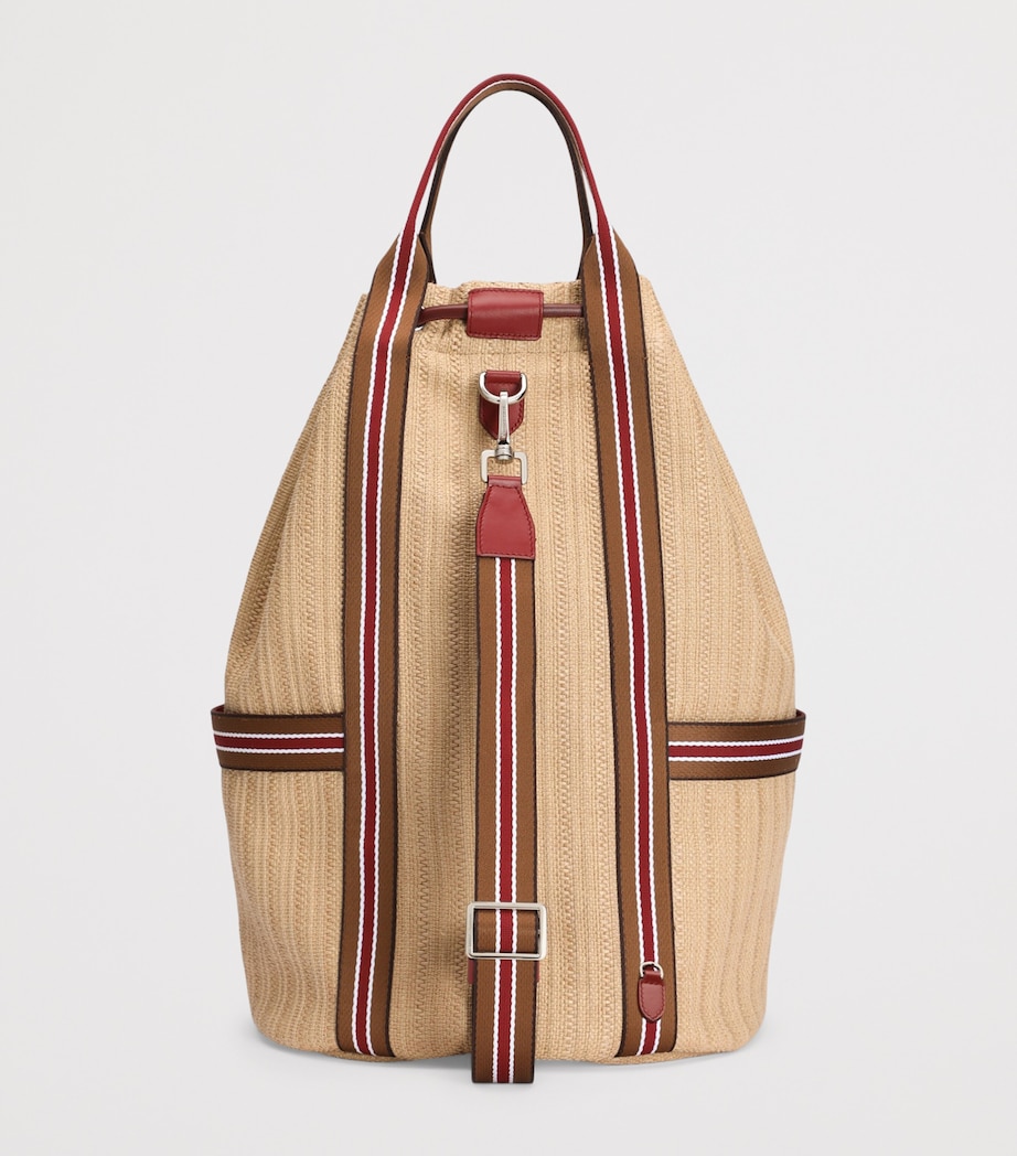 Dolce&Gabbana Raffia-Leather Essenza Backpack Multicolour Image 3