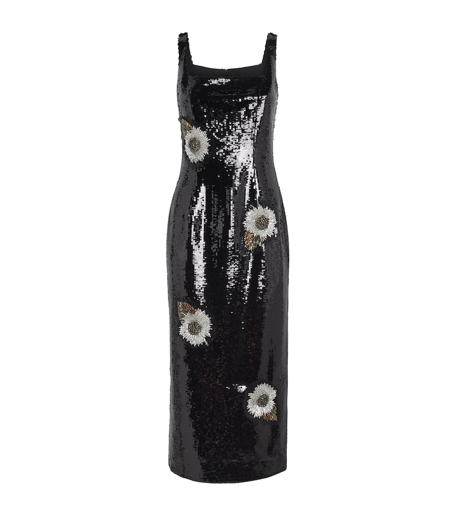 Embellished Marilyn Midi Dress BLACK Image 1