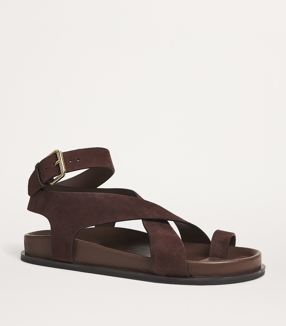 A.EMERY Suede Jalen Sandals Walnut Suede Image 4