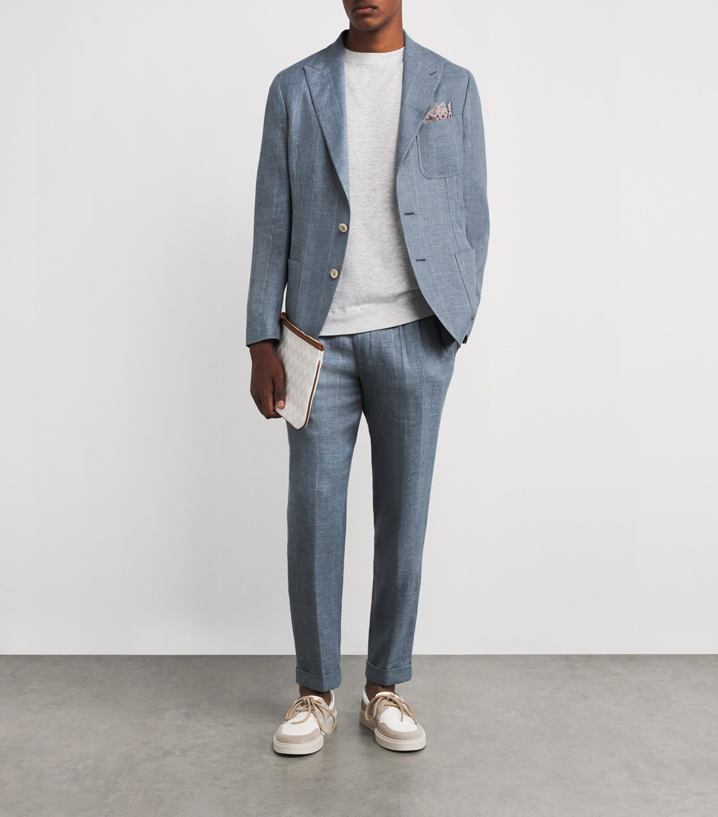 Linen-Wool-Silk Soft Pocket Patch Jacket ZUCCHERO Image 2