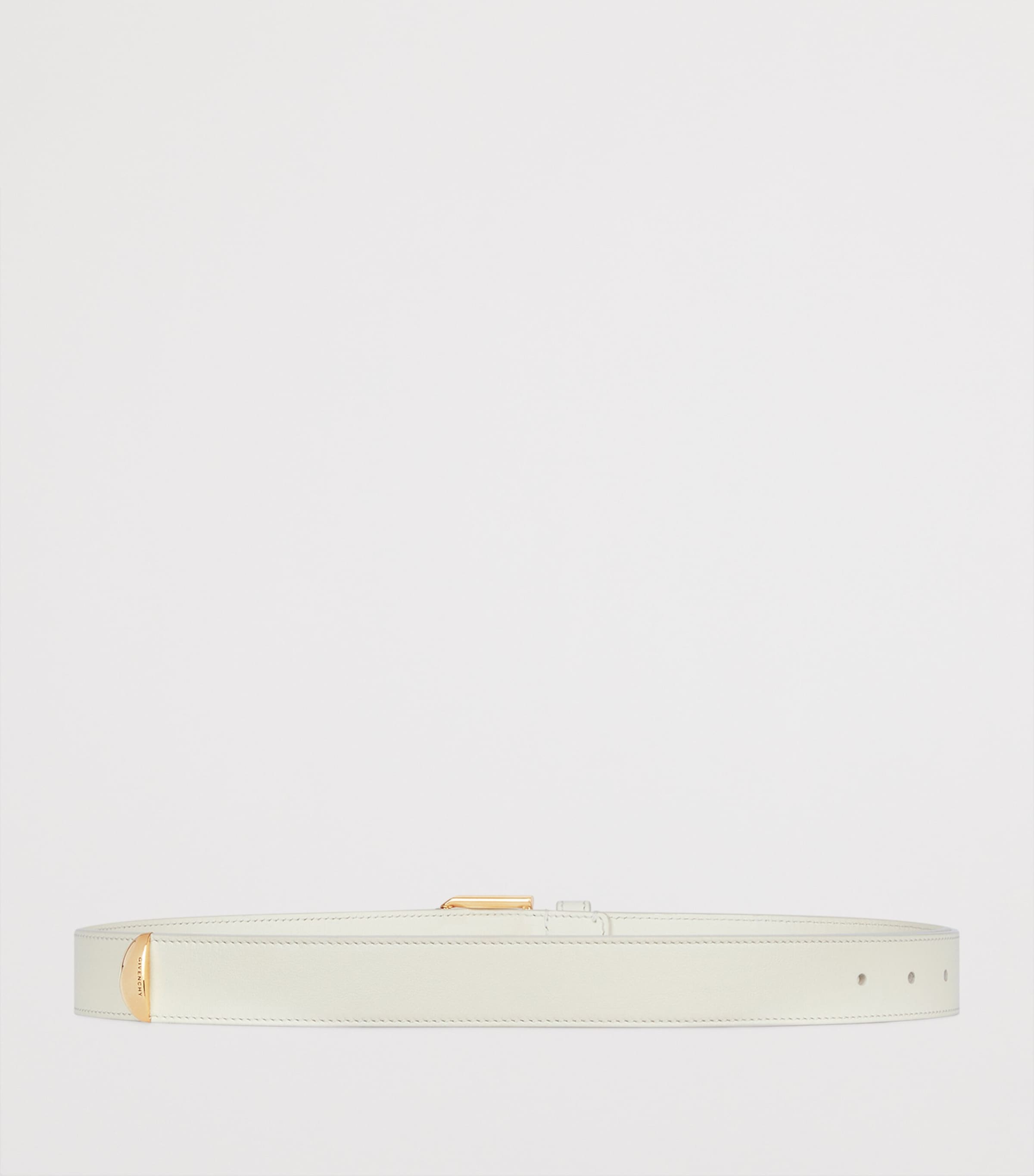 Leather Voyou Belt IVORY Image 3