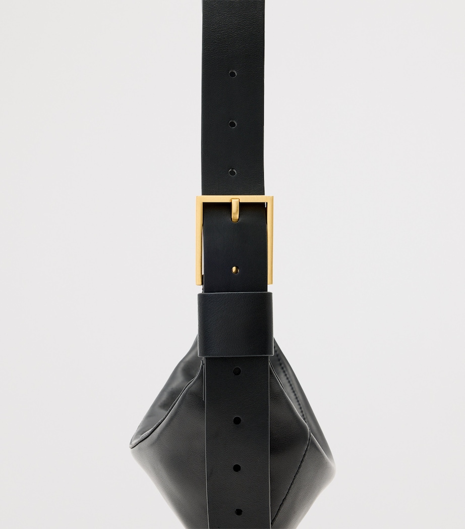 Leather Luna Cross-Body Bag BLACK Image 6