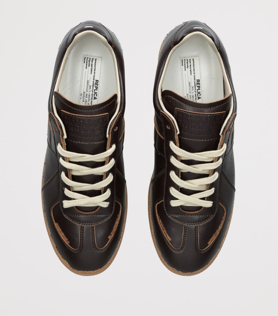 Distressed Replica Sneakers DARK BROWN Image 4