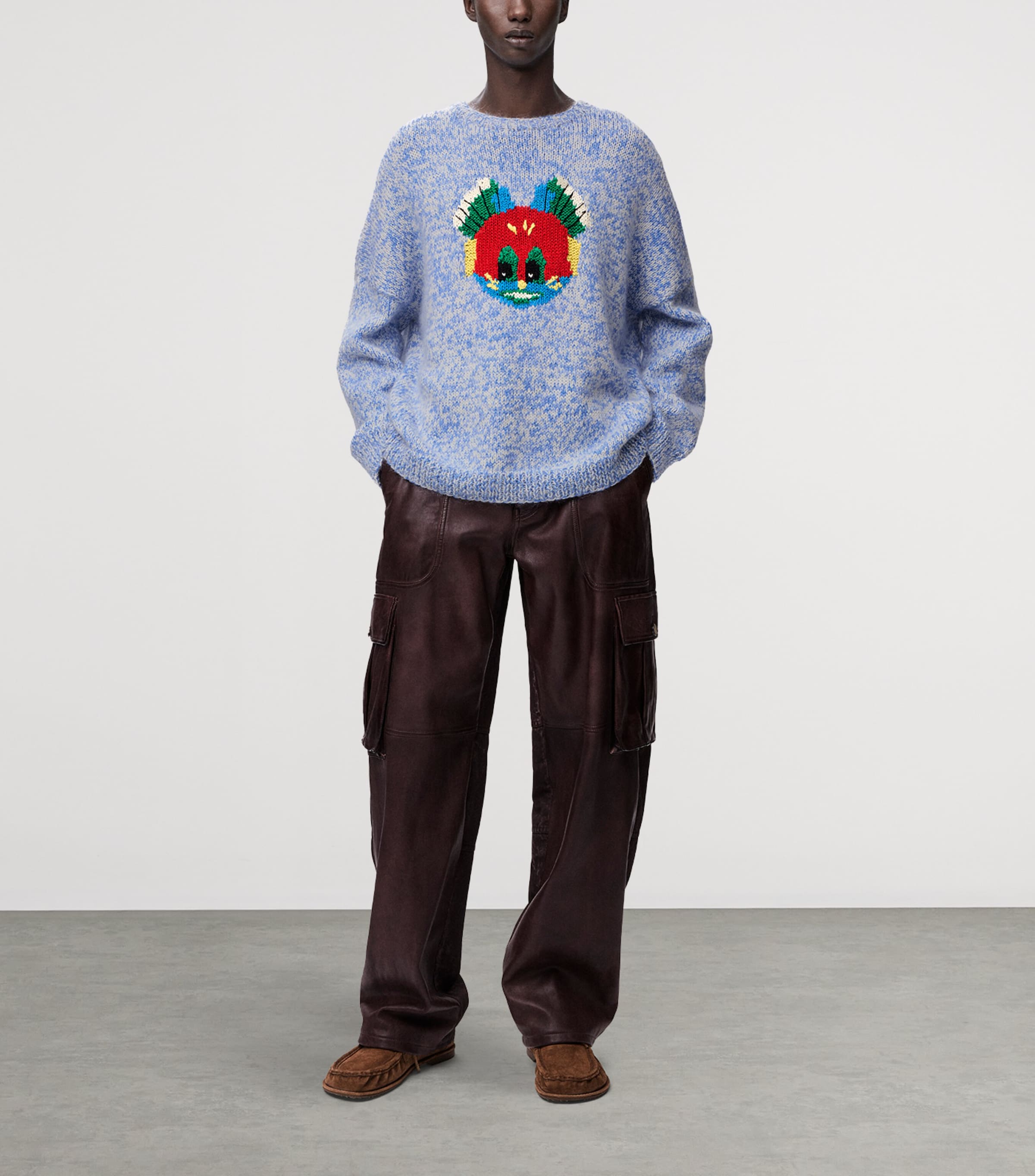 x Louis Wain Wool-Blend Cat Sweater BLUE/WHITE Image 3