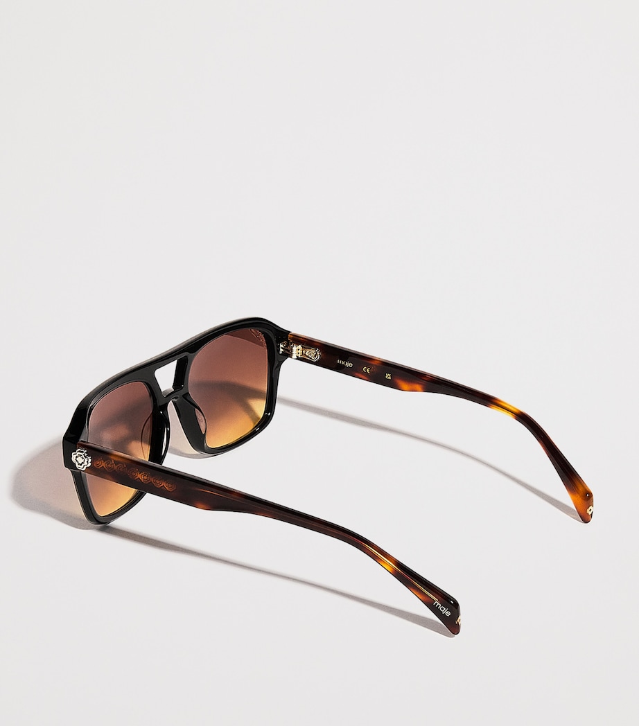 Acetate Square Aviator Sunglasses SCALE Image 3