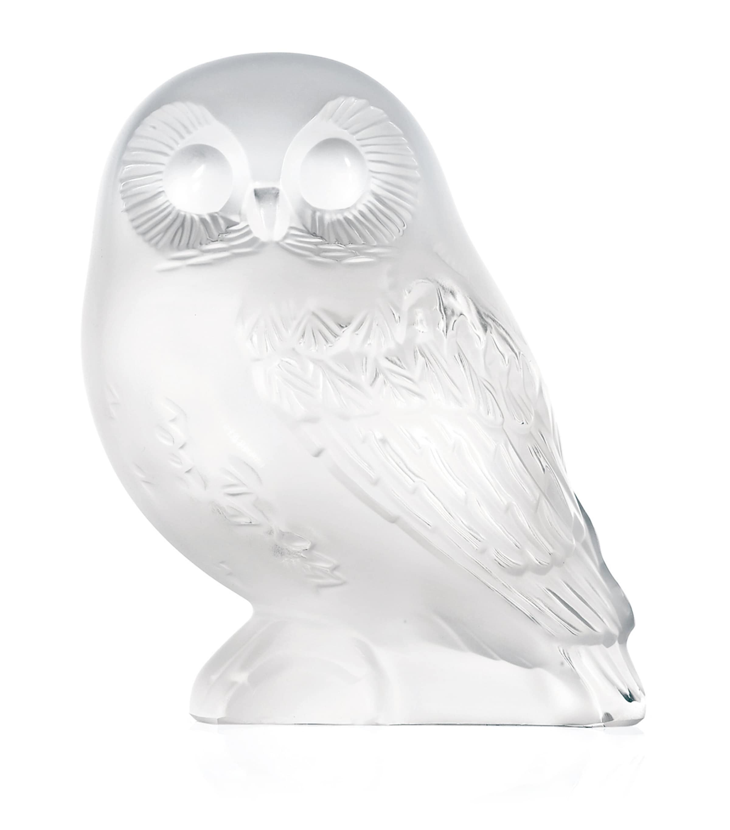 Lalique Shivers Crystal Owl Figure