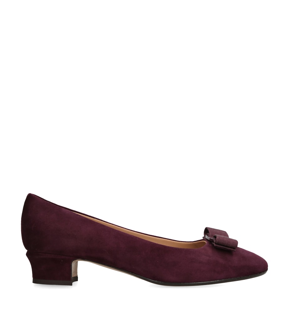 Suede Vara Ballet Flats WINE Image 1