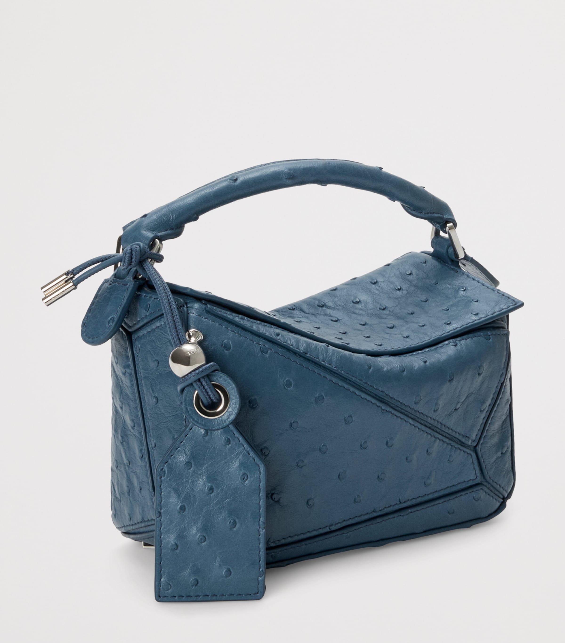 Mini Leather Puzzle Top-Handle Bag DENIM Image 3