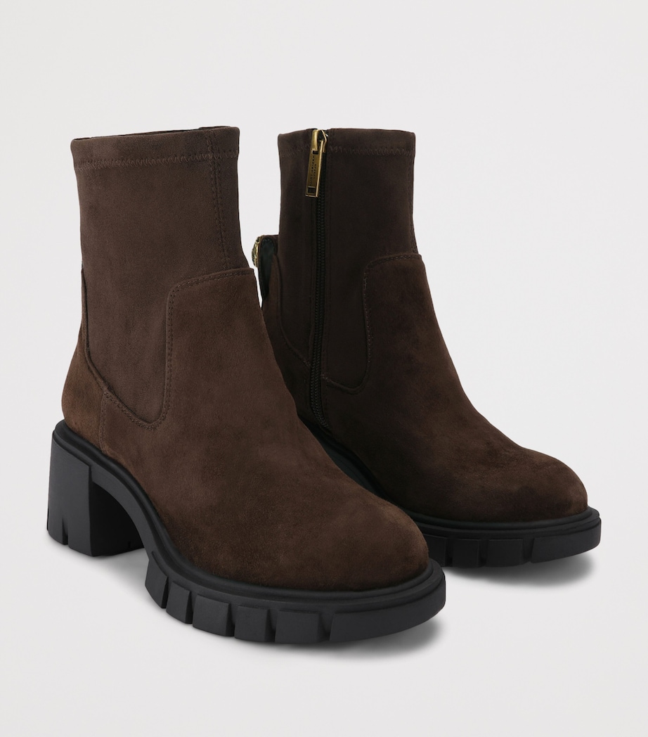 Kurt Geiger London Suede Clarence Ankle Boots 60 Dark Brown Image 2