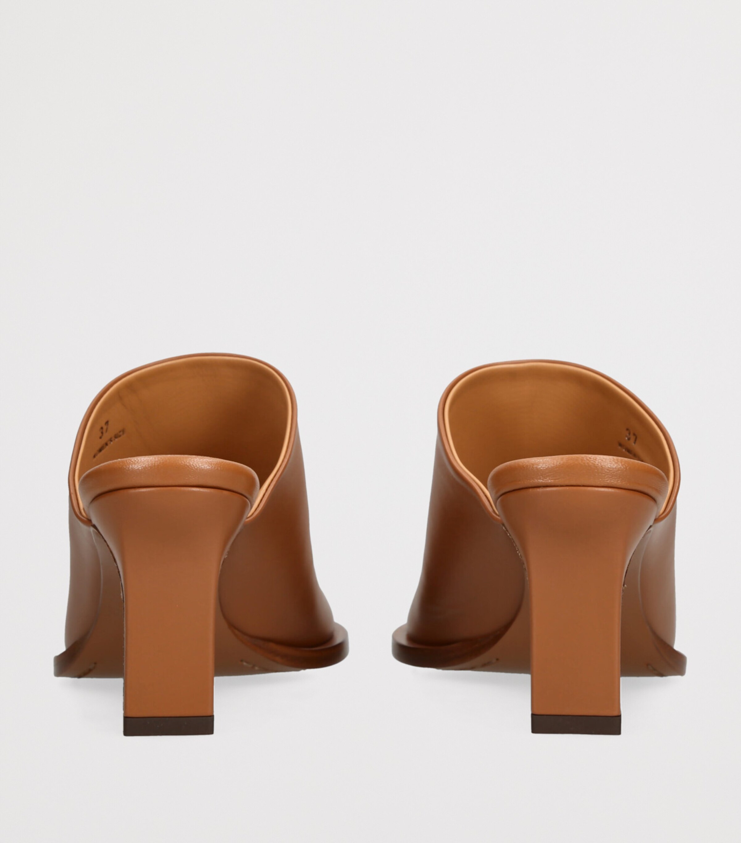 Tod's Leather Cuoio Heeled Mules 75 Tan Image 2